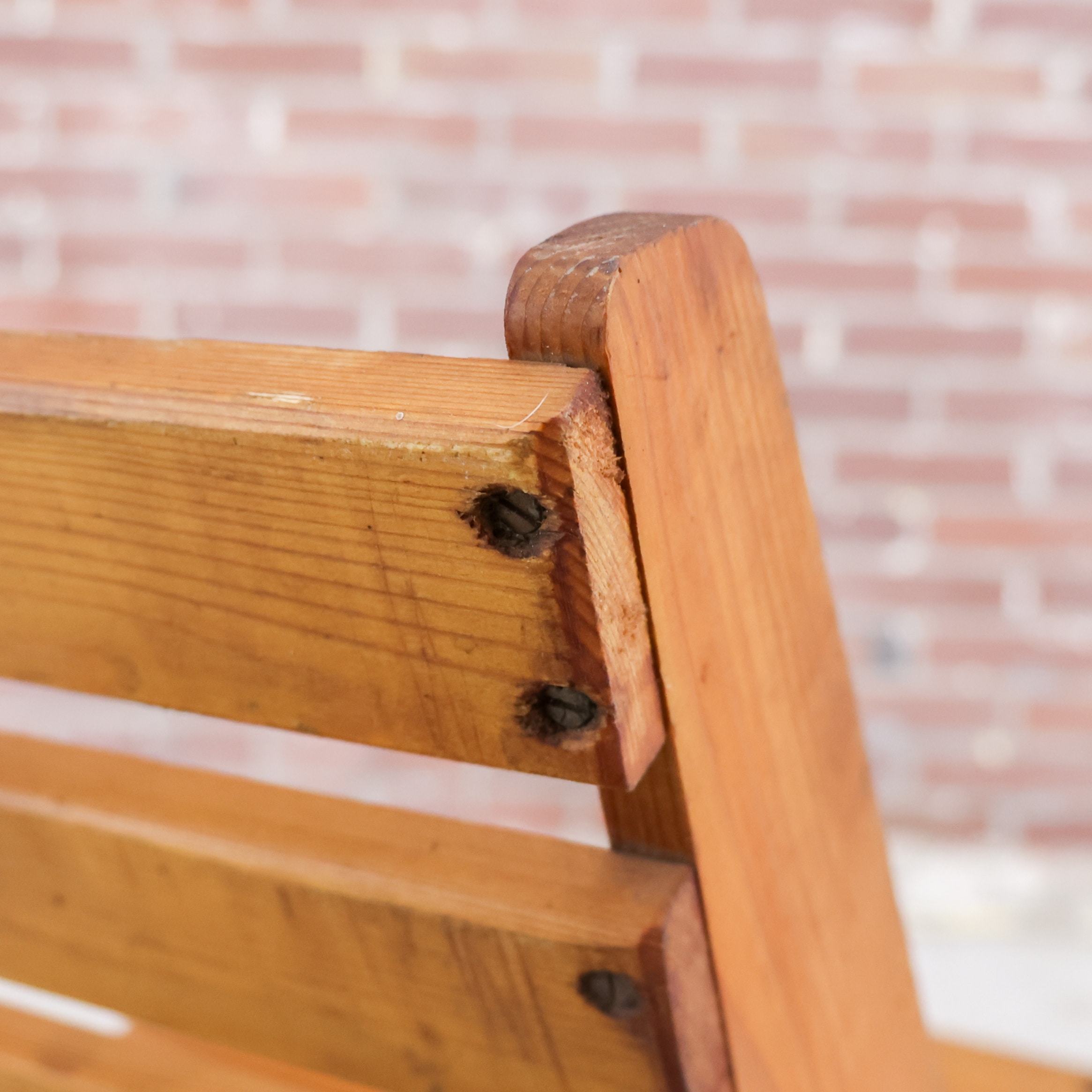 Vintage houten schaarstoelen - Afbeelding 7