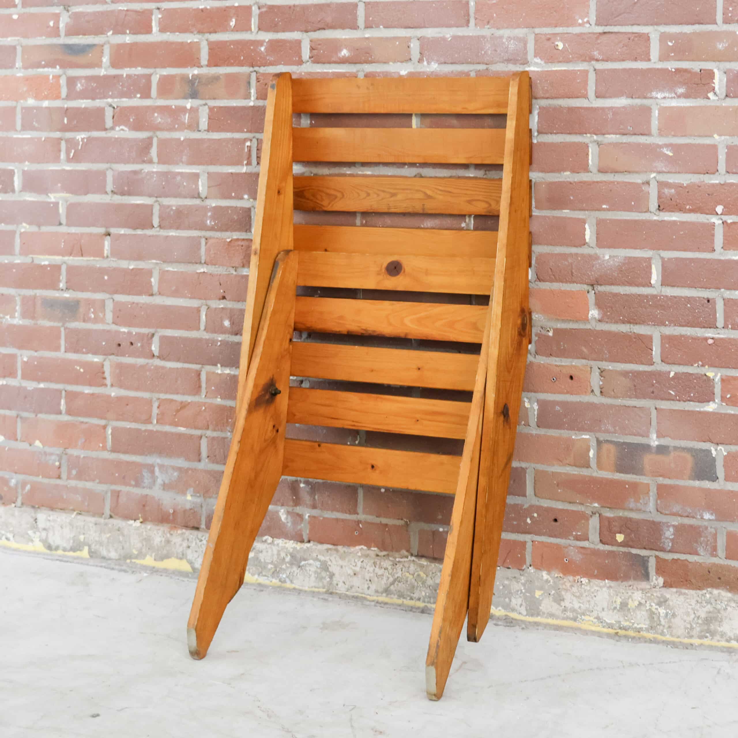 Vintage houten schaarstoelen - Afbeelding 12