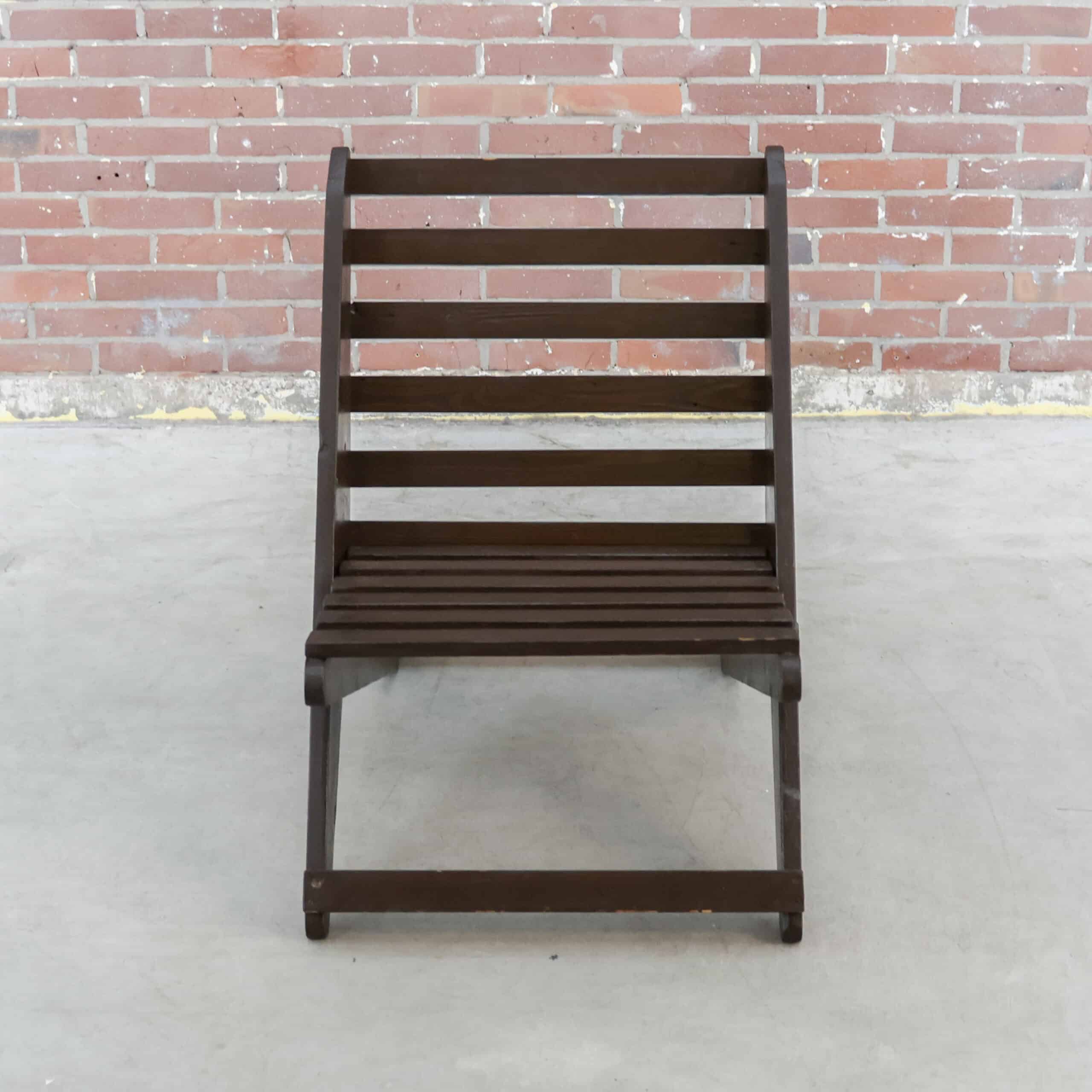 Vintage houten schaarstoelen - Afbeelding 3