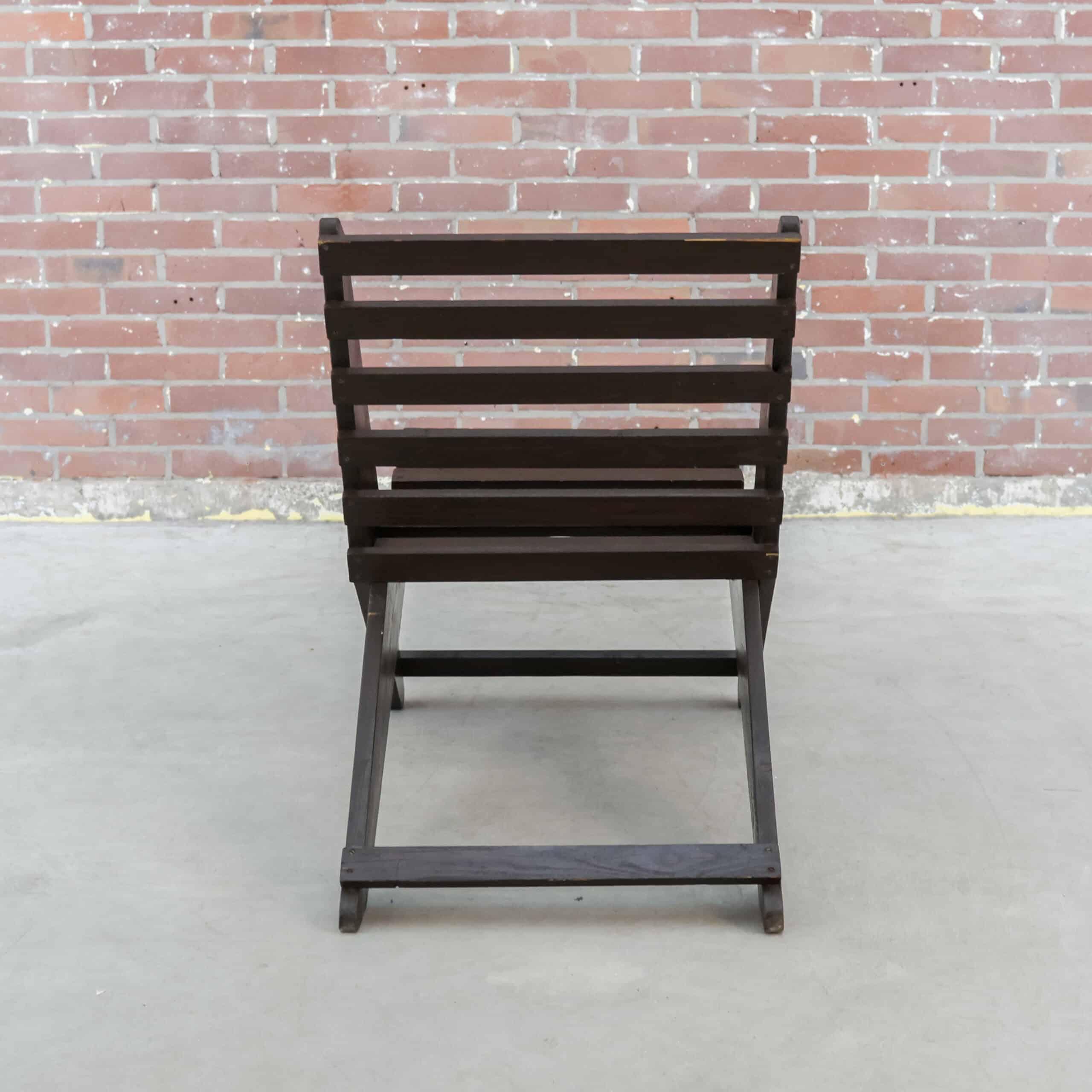 Vintage houten schaarstoelen - Afbeelding 5