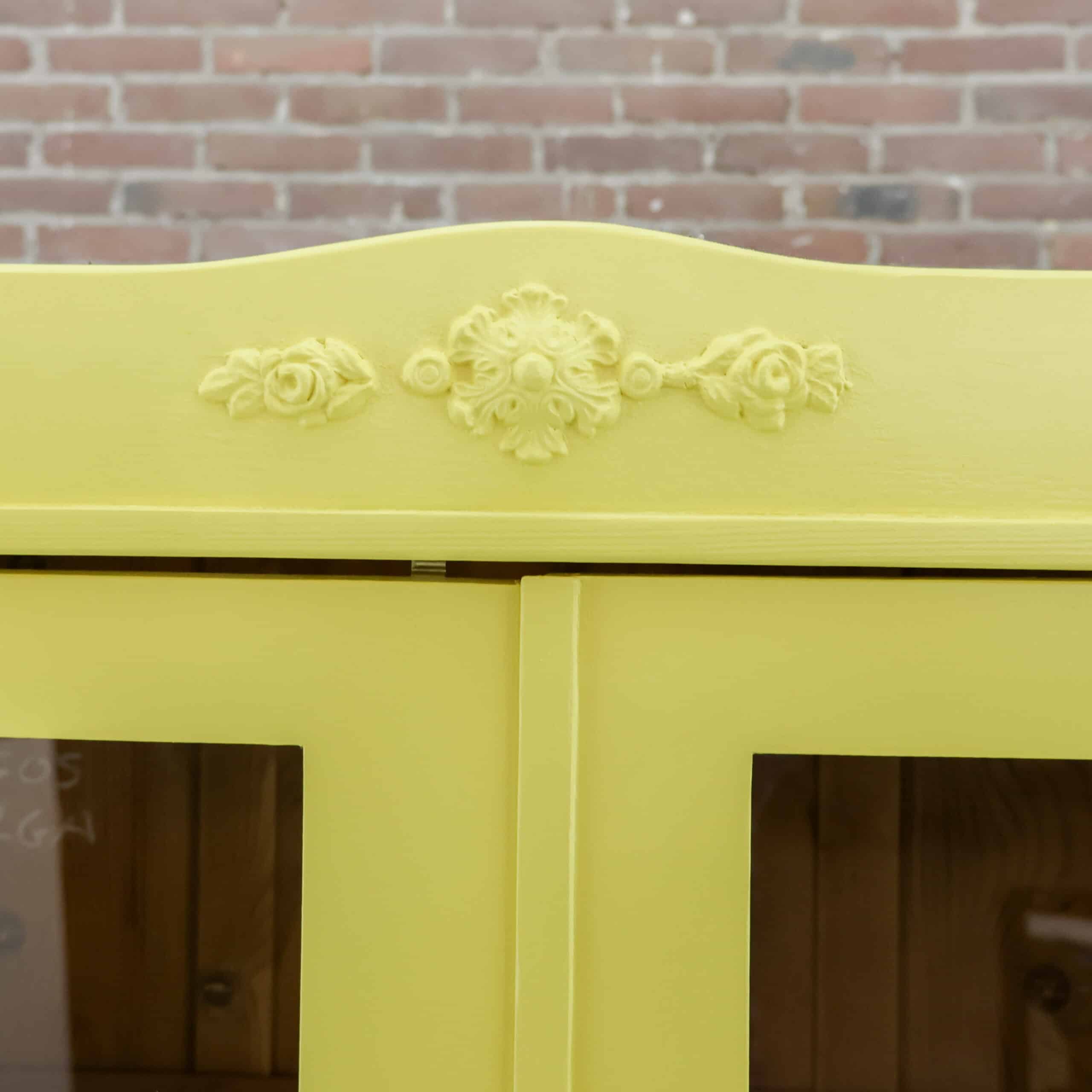 Brocante gele vitrinekast – Bild 3