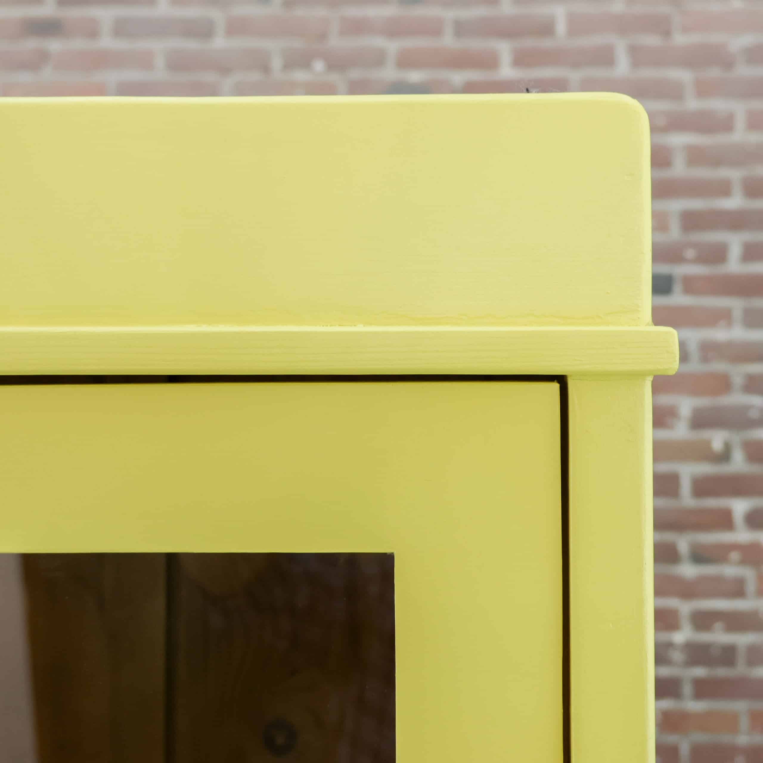 Brocante gele vitrinekast – Bild 5