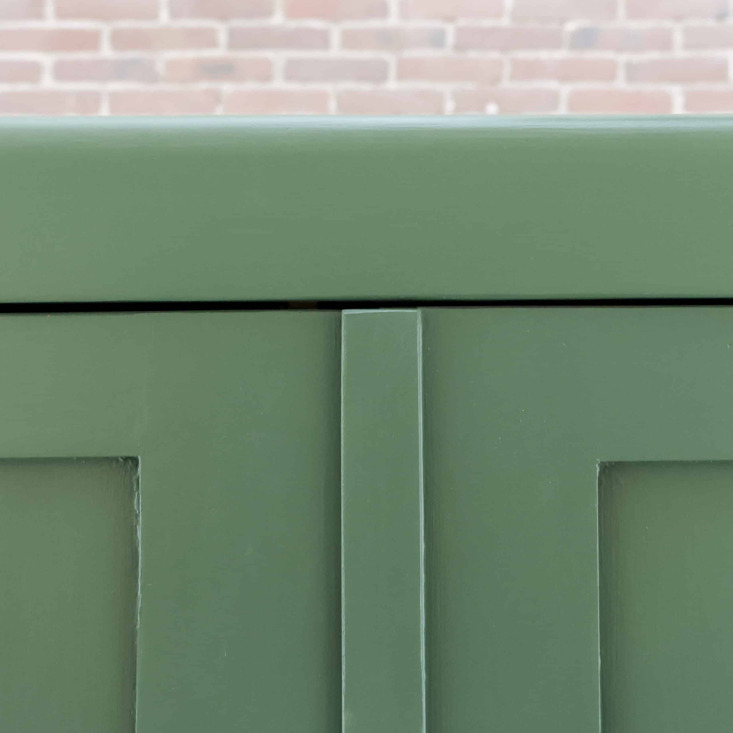 Brocante groene linnenkast - Afbeelding 3
