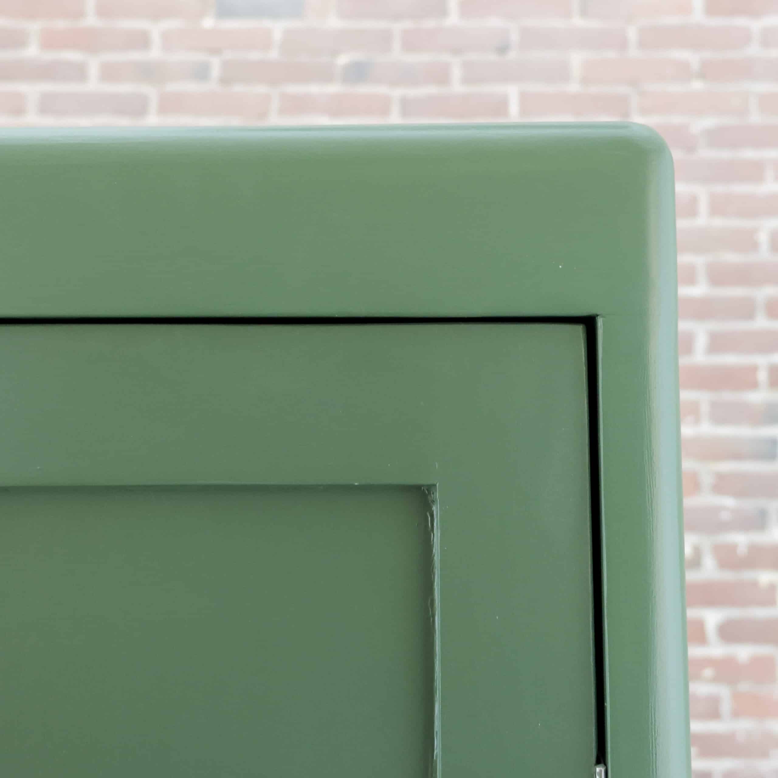 Brocante groene linnenkast - Afbeelding 4