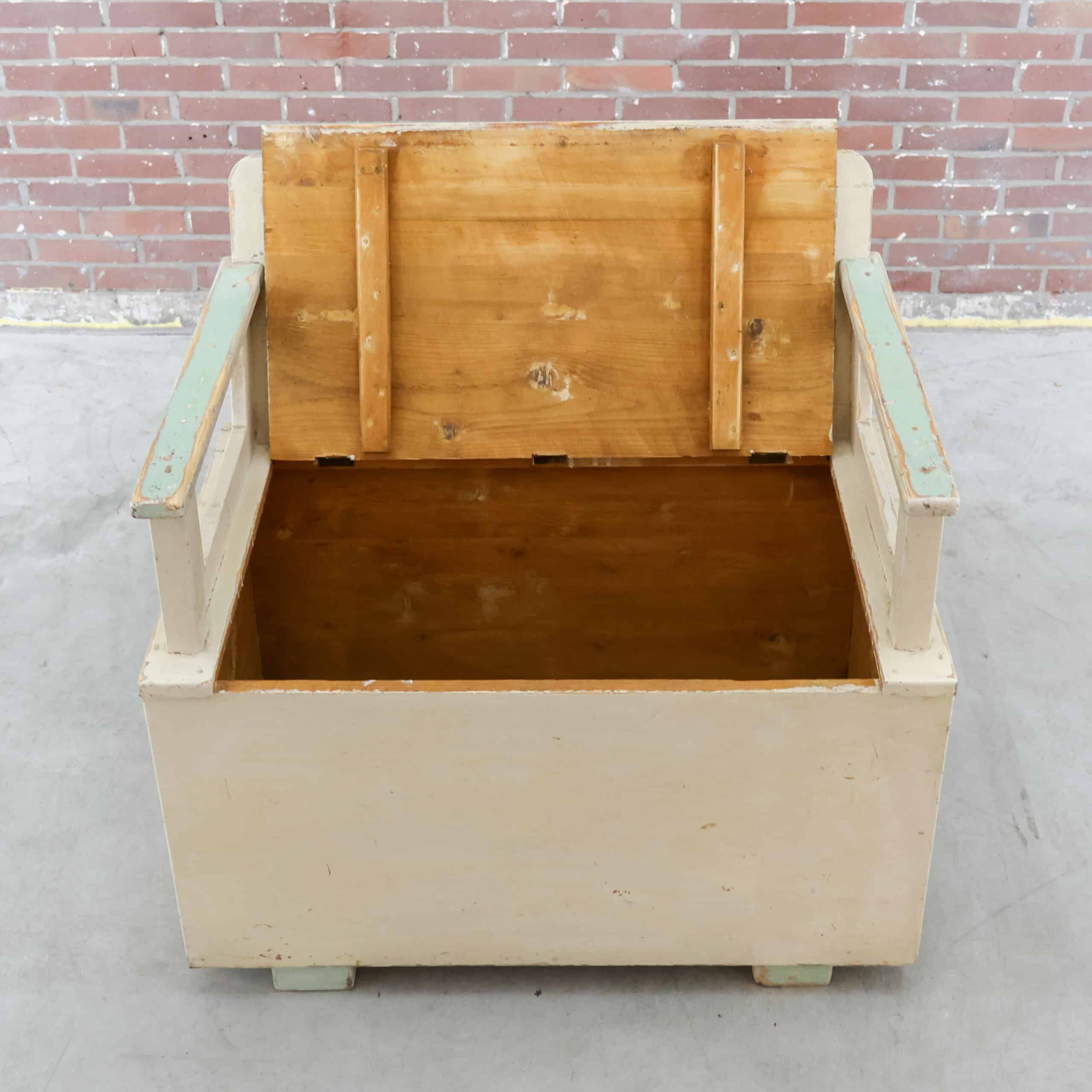 Brocante kinderbankje - Afbeelding 2