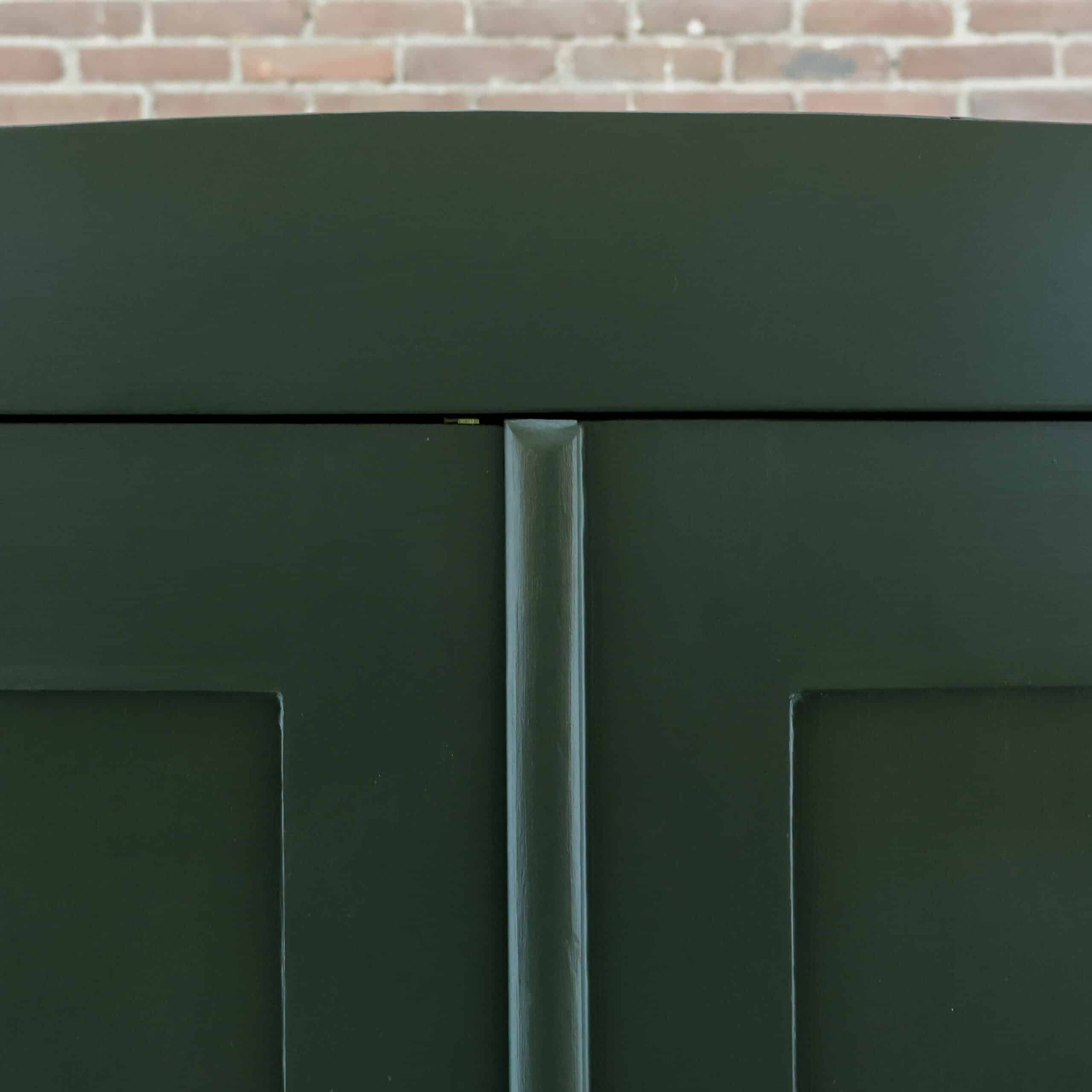 Brocante groene linnenkast - Afbeelding 3