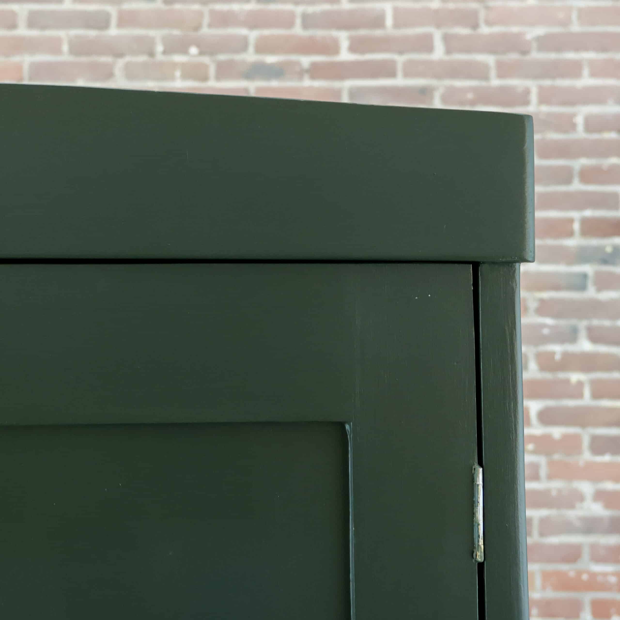 Brocante groene linnenkast - Afbeelding 4