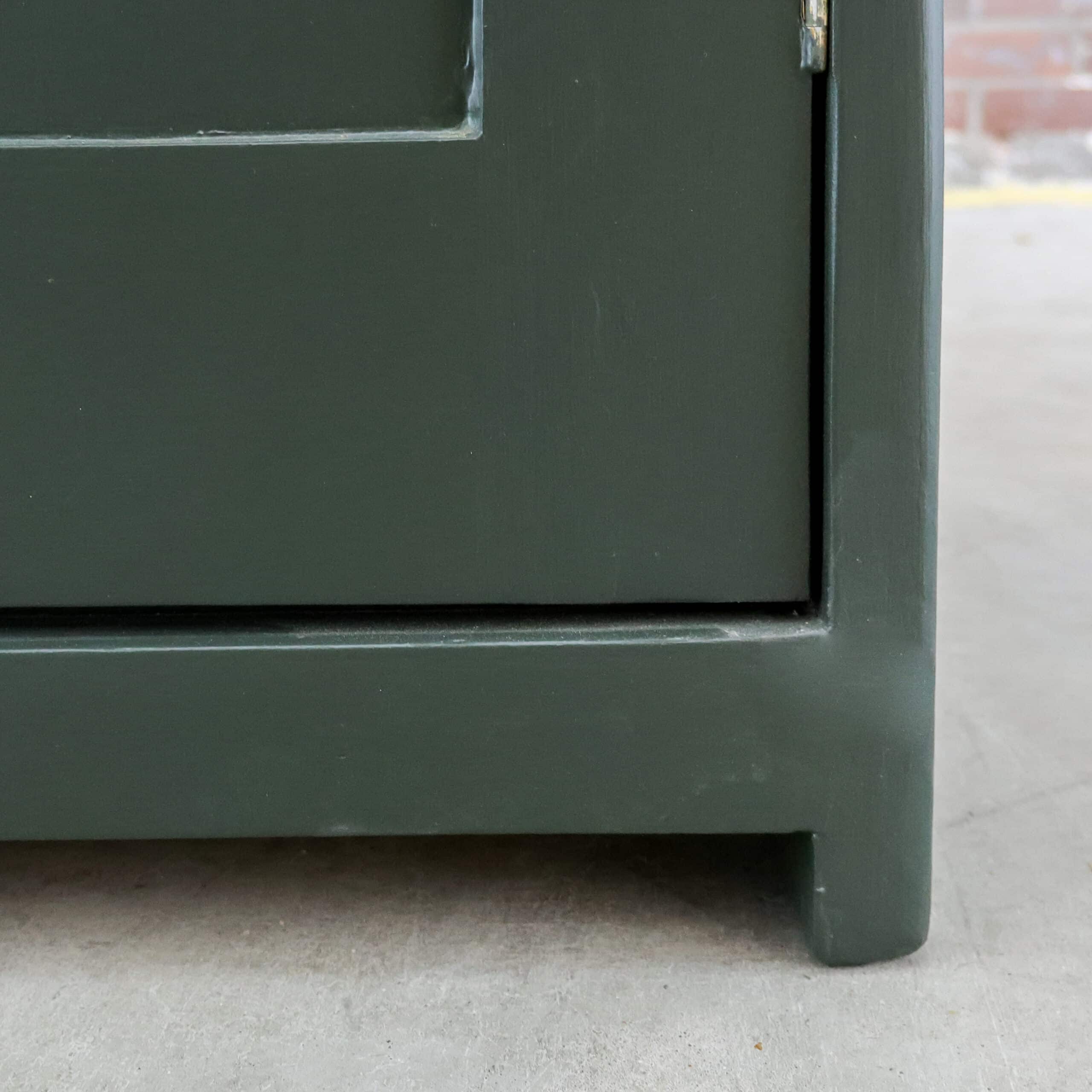 Brocante groene linnenkast - Afbeelding 6