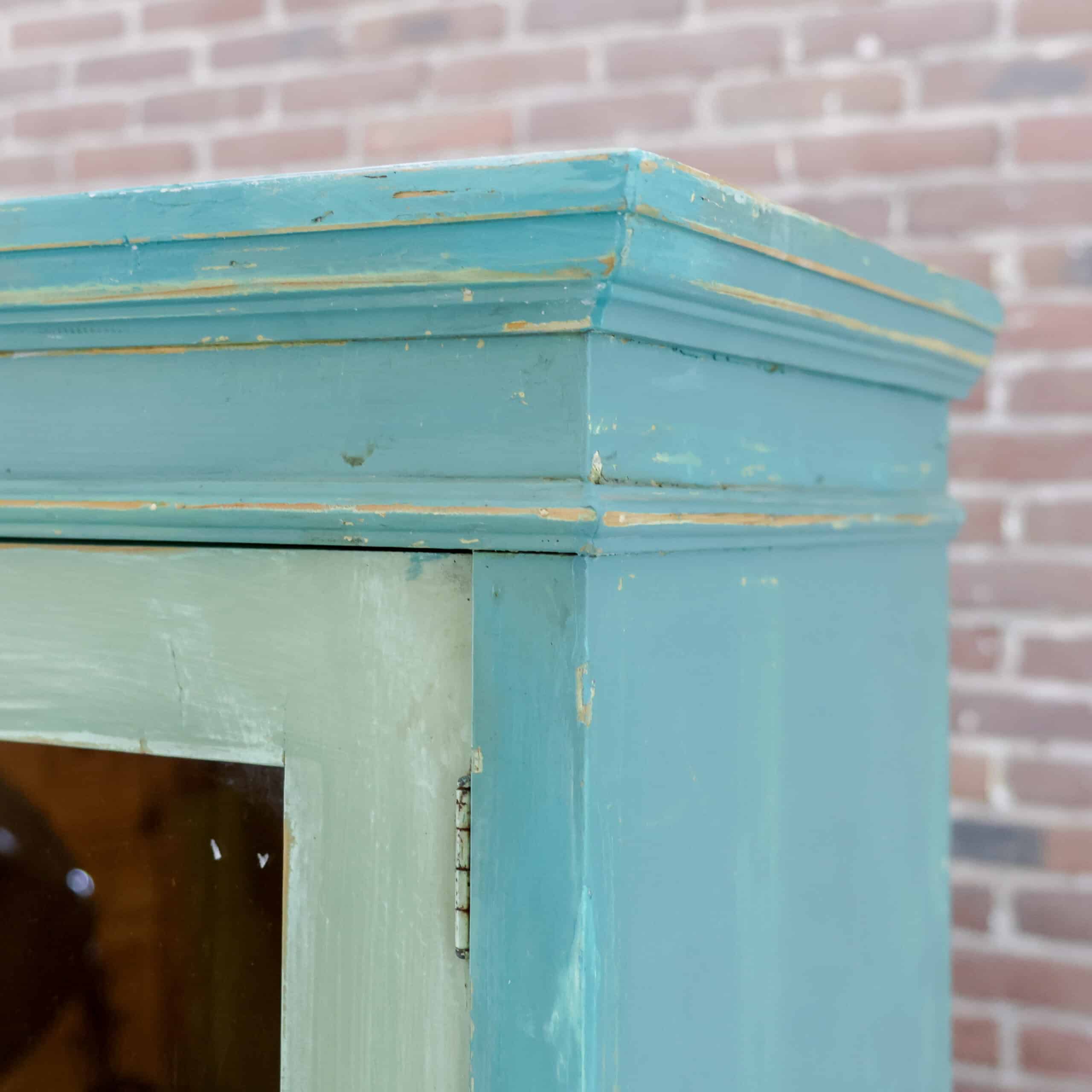 Brocante groene buffetkast - Afbeelding 3
