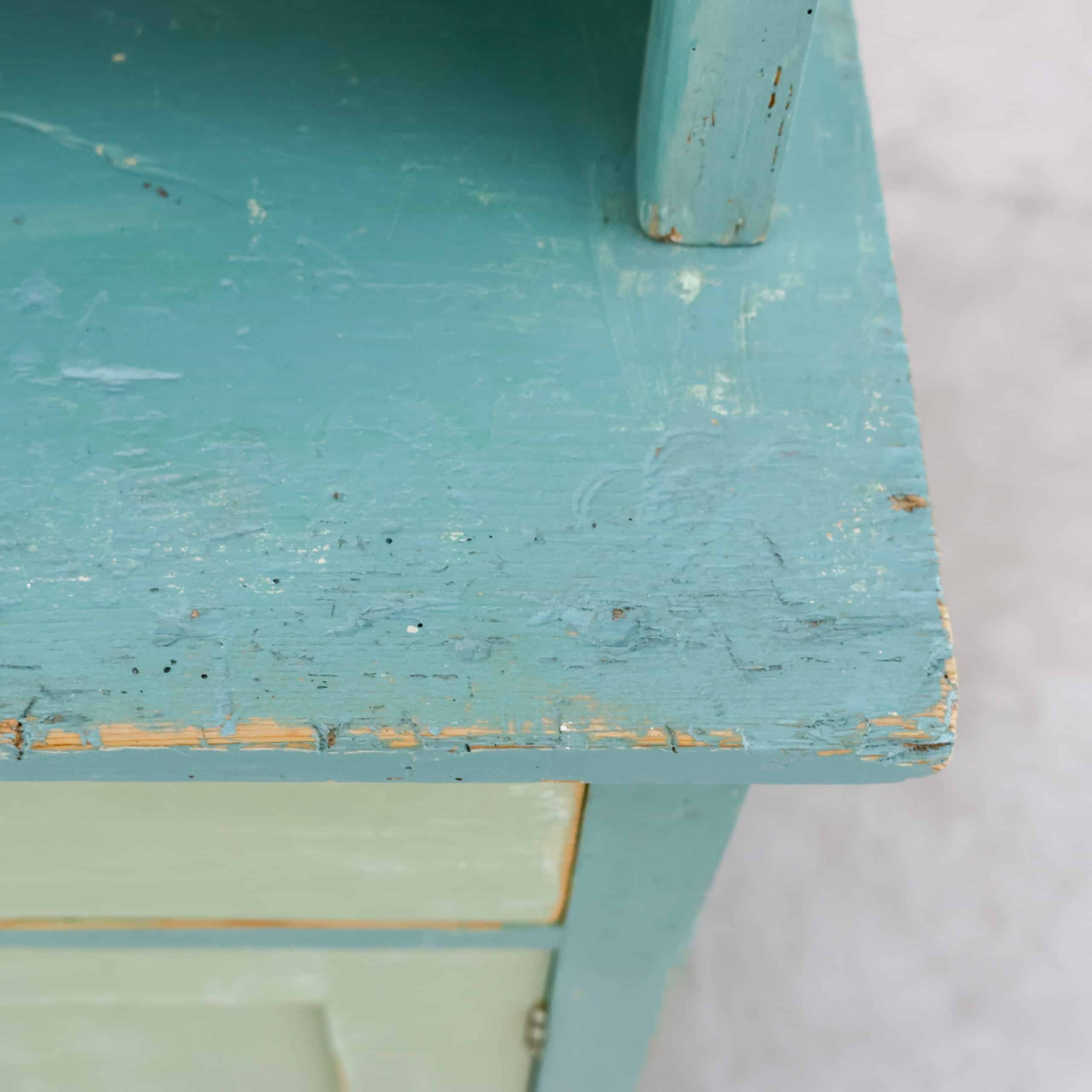 Brocante groene buffetkast - Afbeelding 5