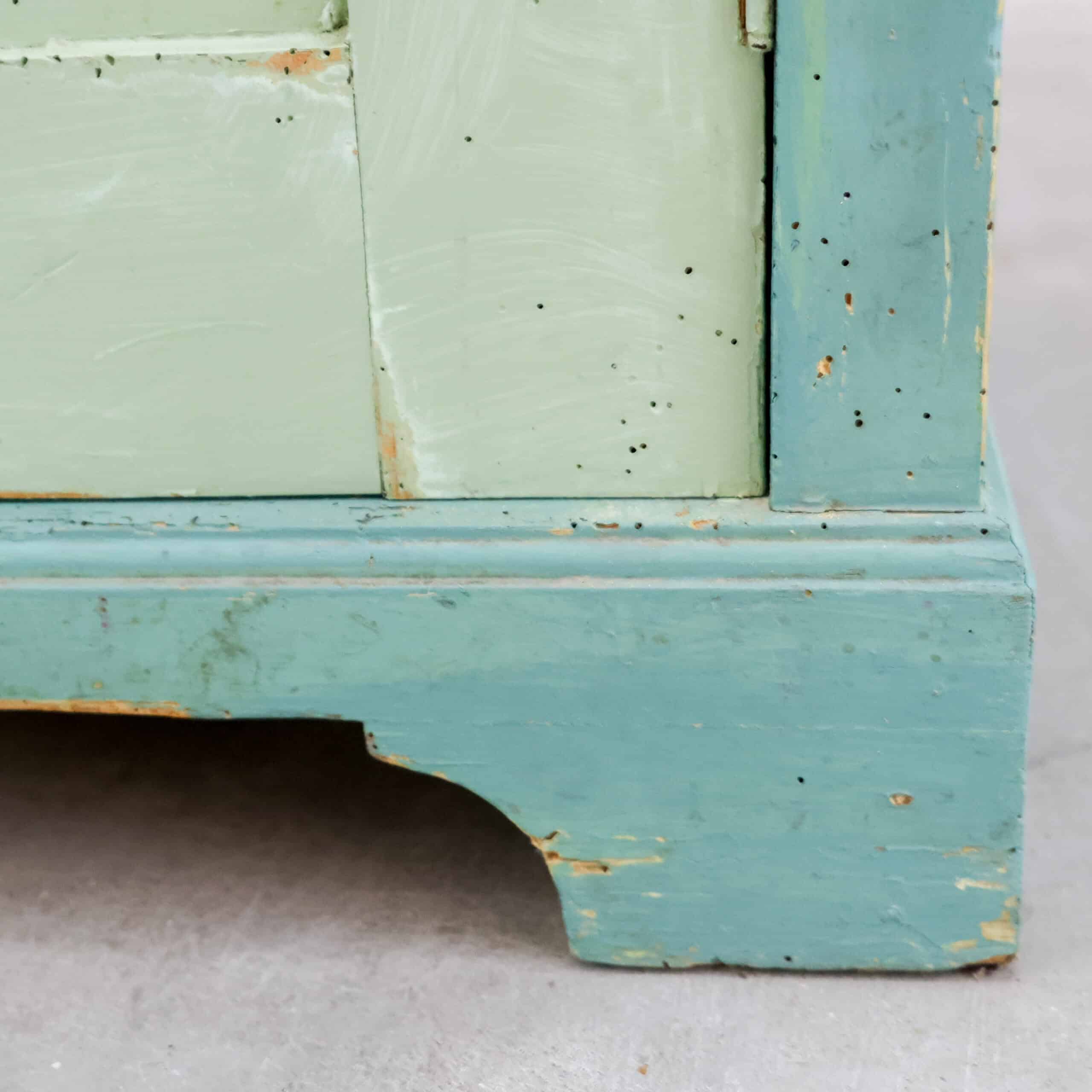 Brocante groene buffetkast - Afbeelding 8