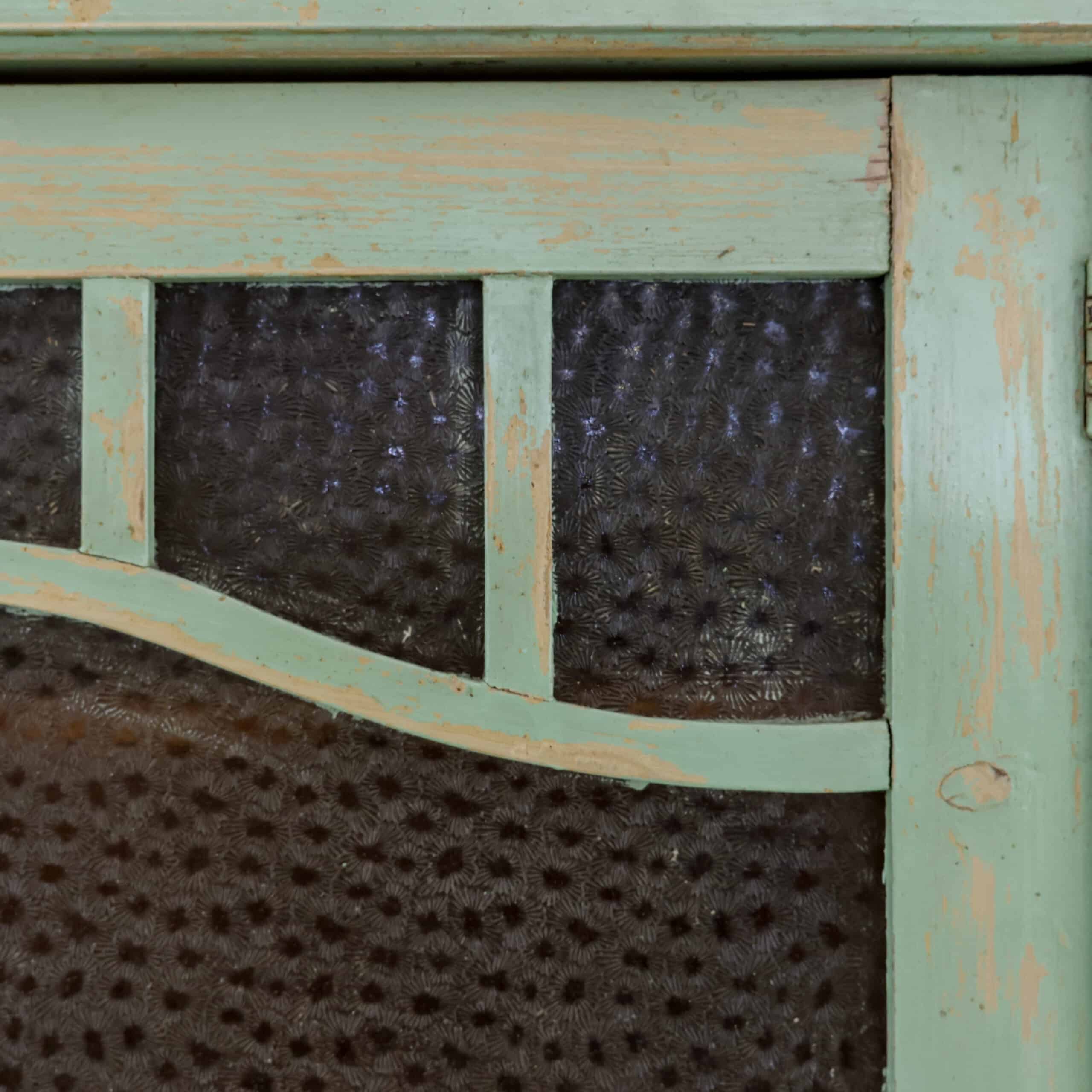 Brocante groene buffetkast - Afbeelding 6