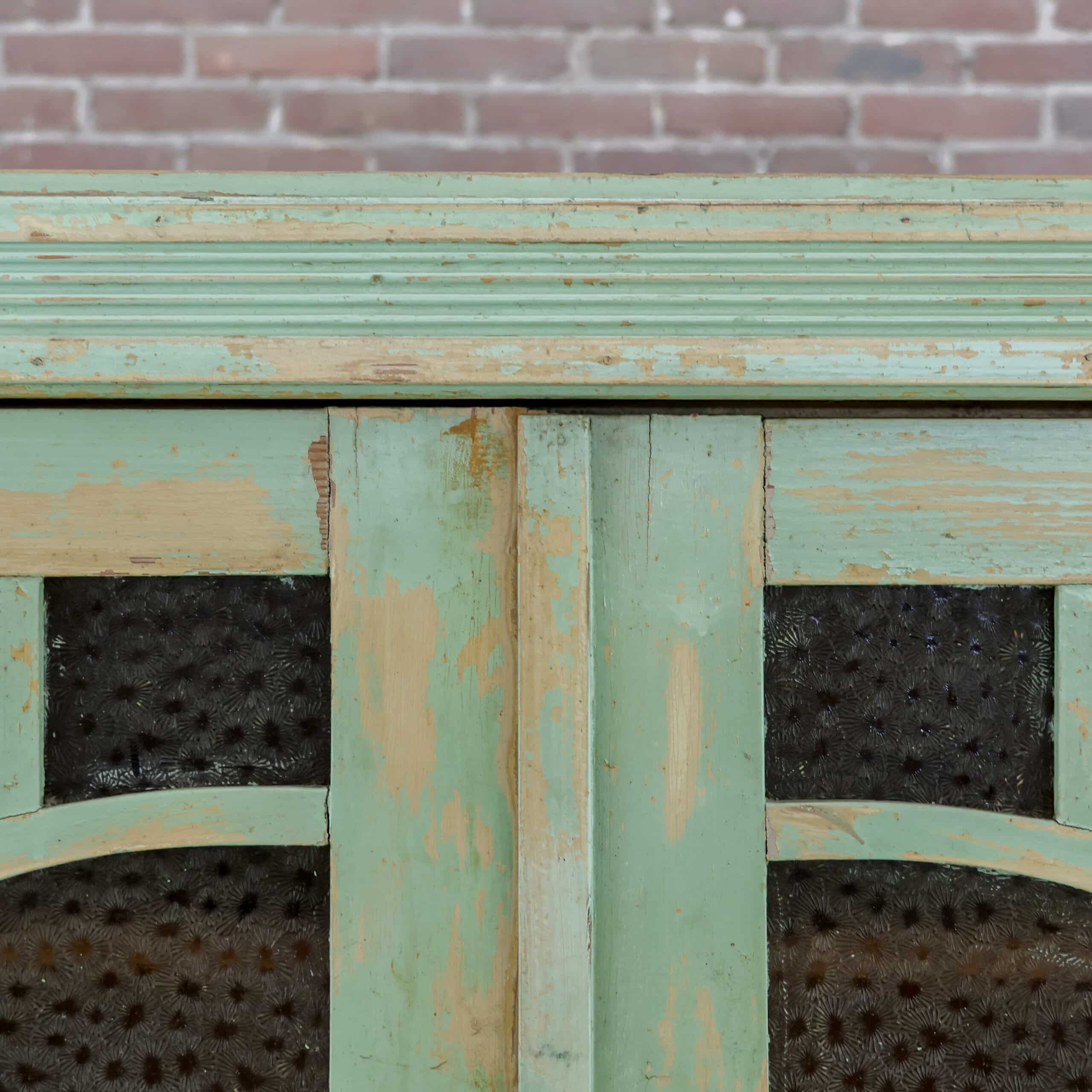 Brocante groene buffetkast - Afbeelding 4