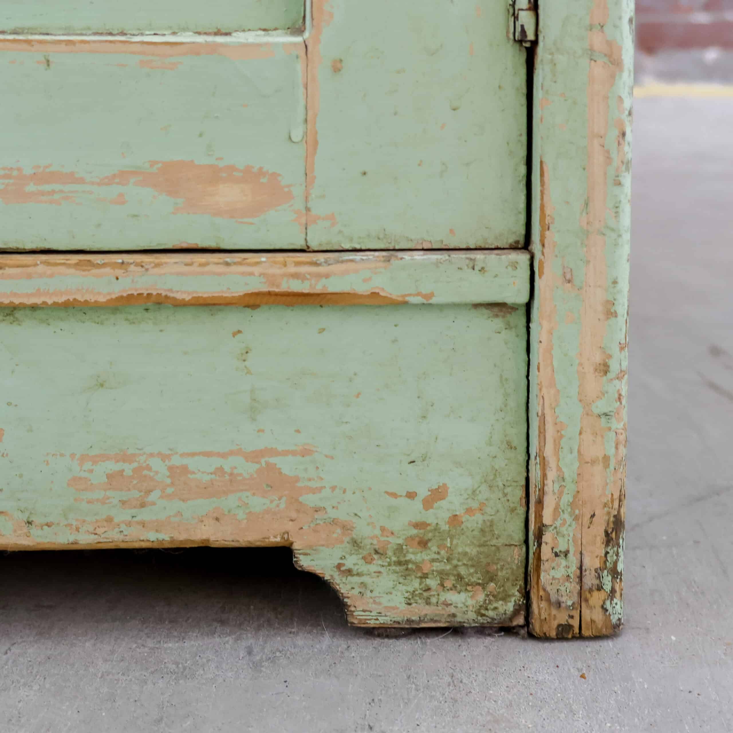 Brocante groene buffetkast - Afbeelding 11