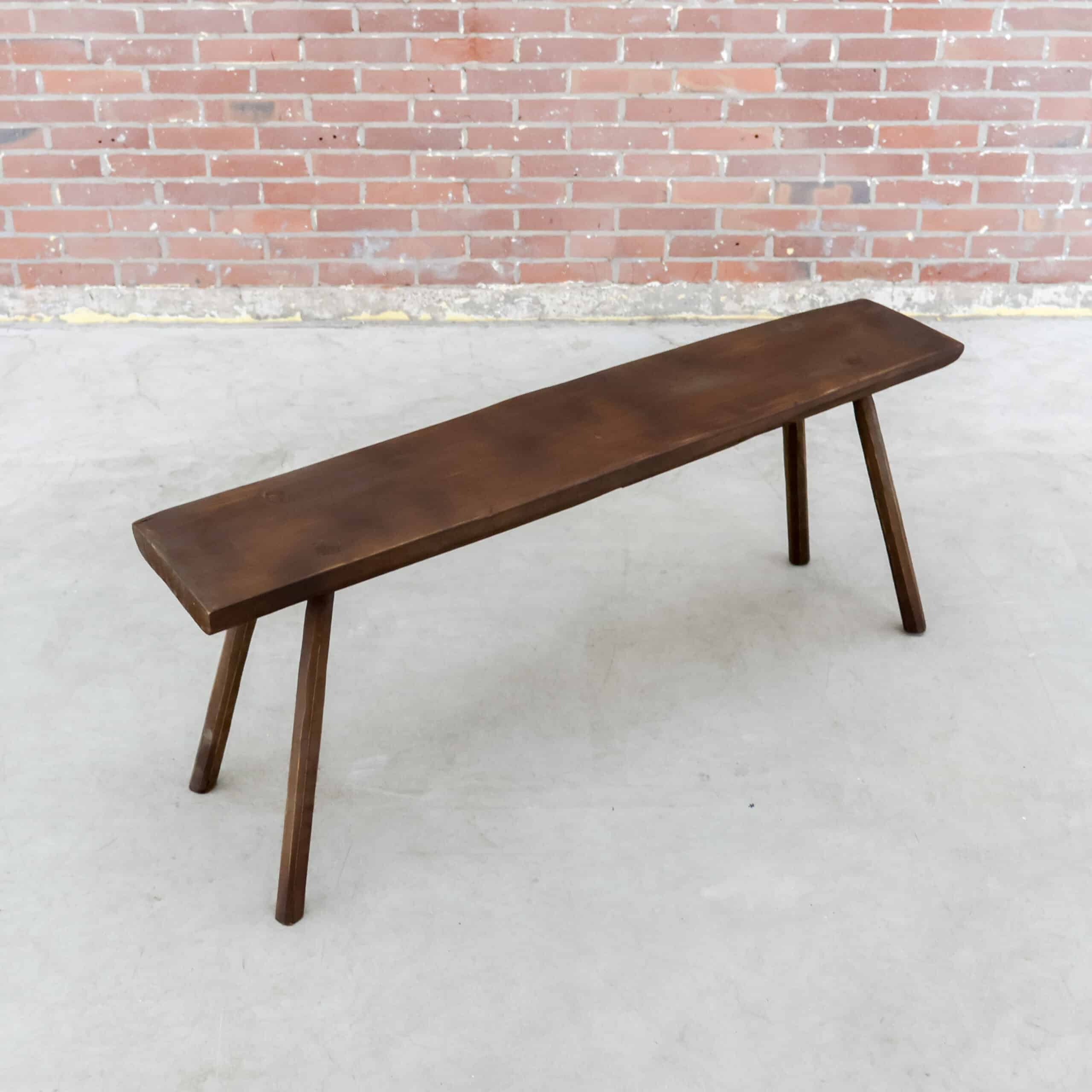 Brocante houten bankje - Afbeelding 2