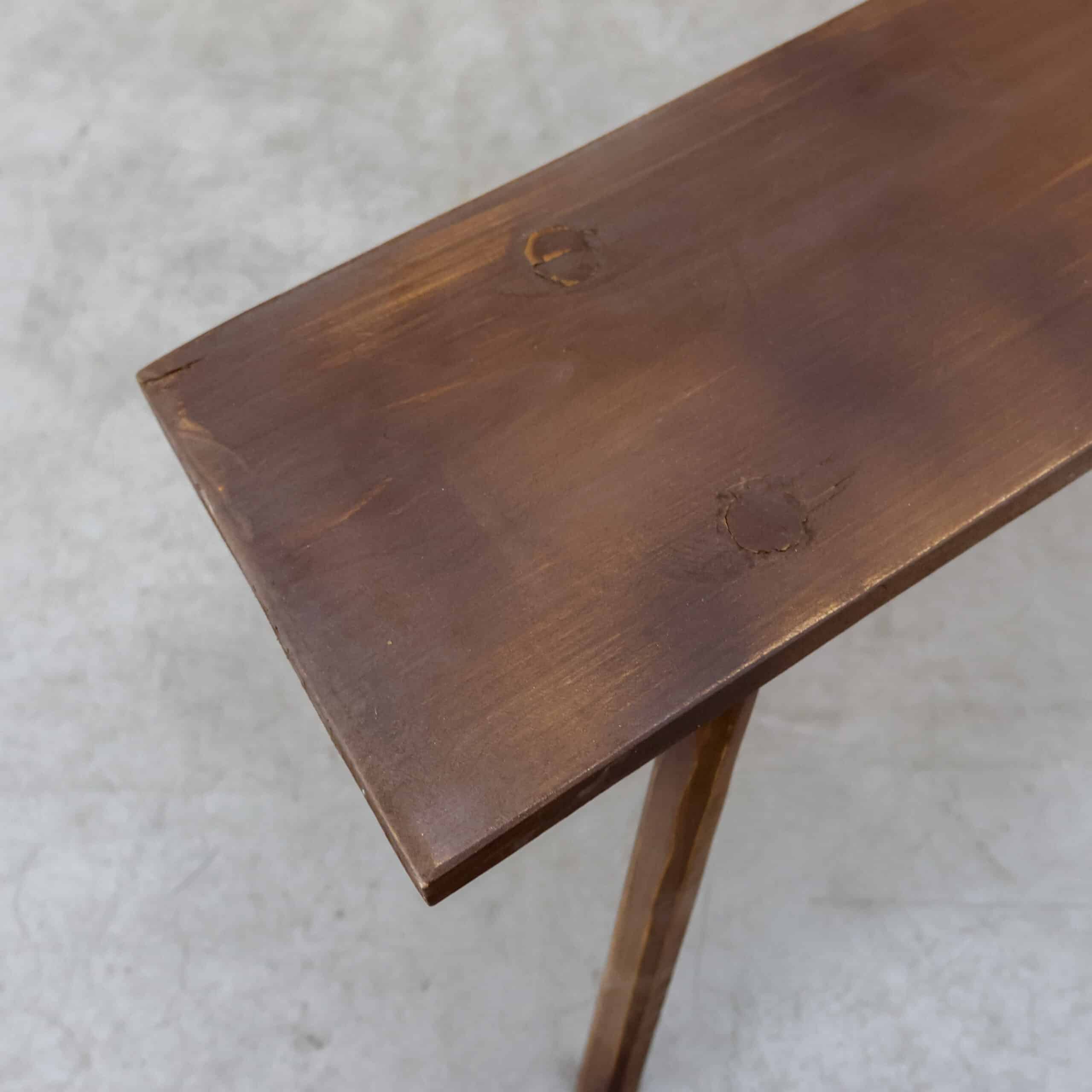 Brocante houten bankje - Afbeelding 3
