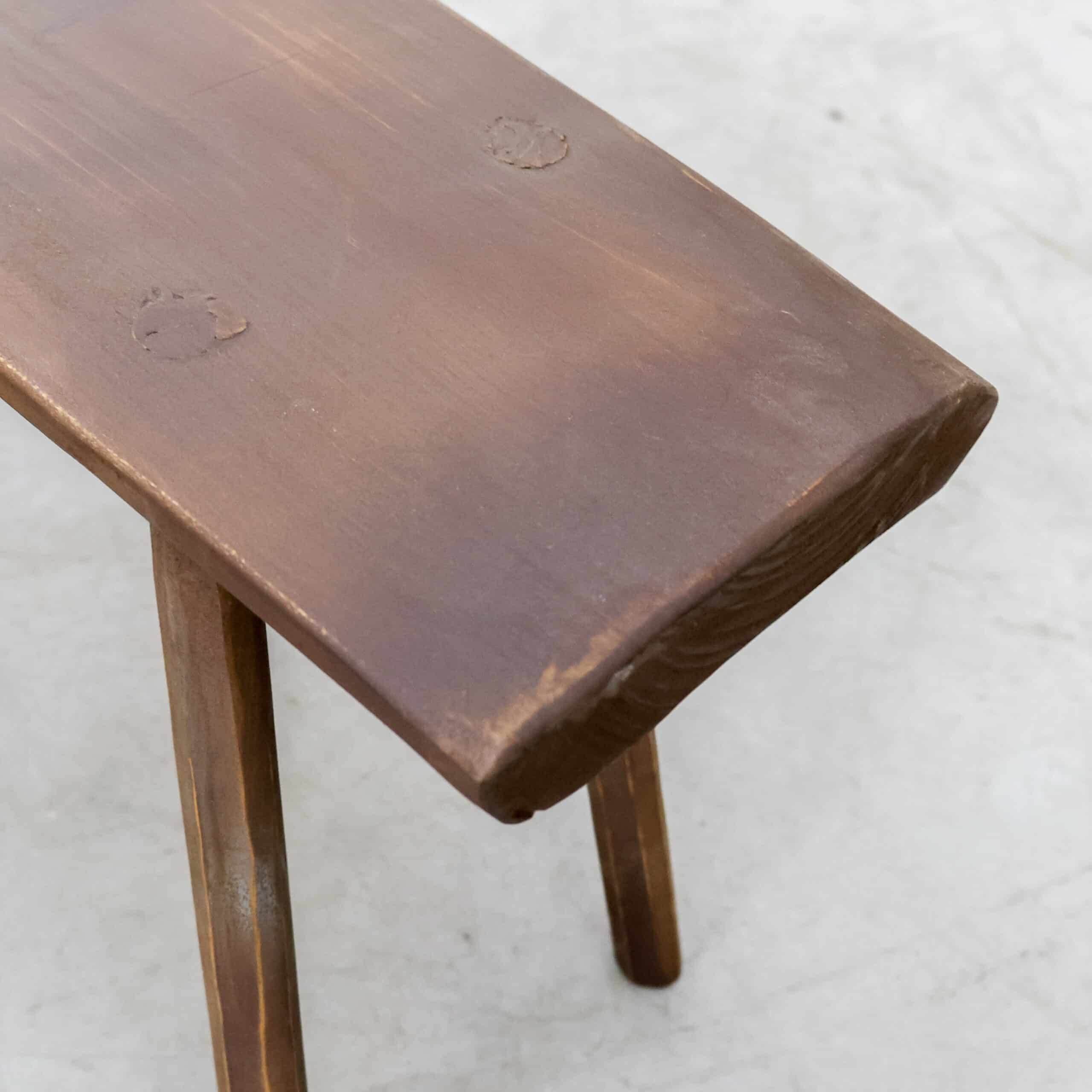 Brocante houten bankje - Afbeelding 4