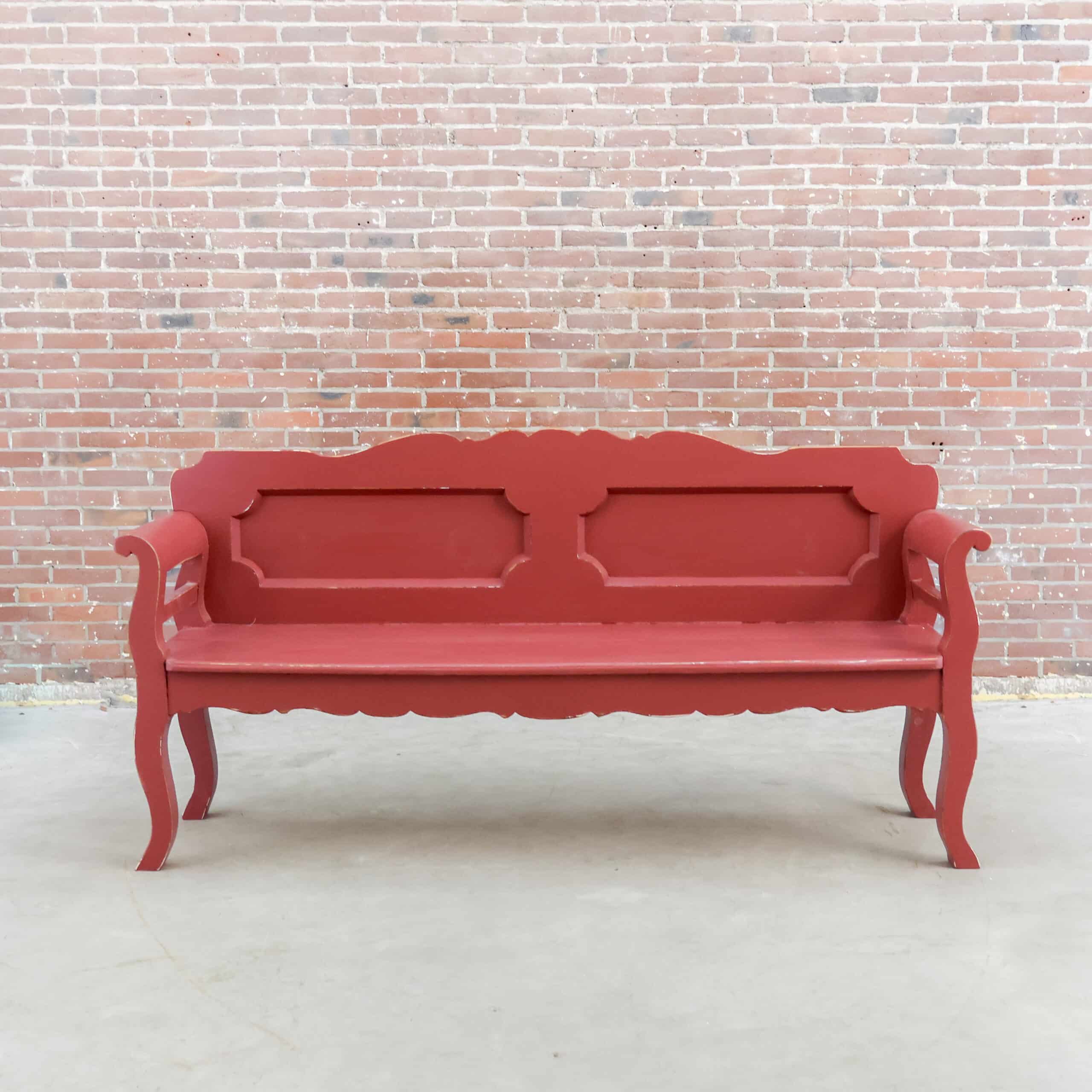 Brocante houten bank