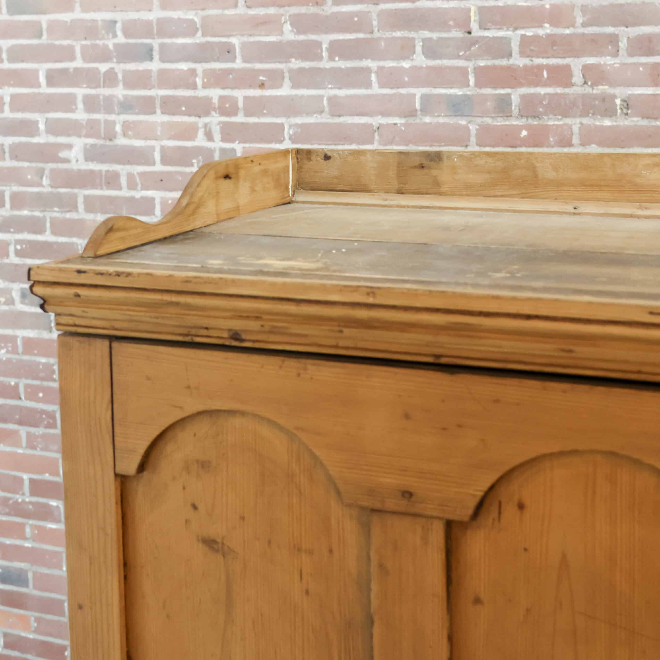 Oud grenen kledingkast - Afbeelding 4