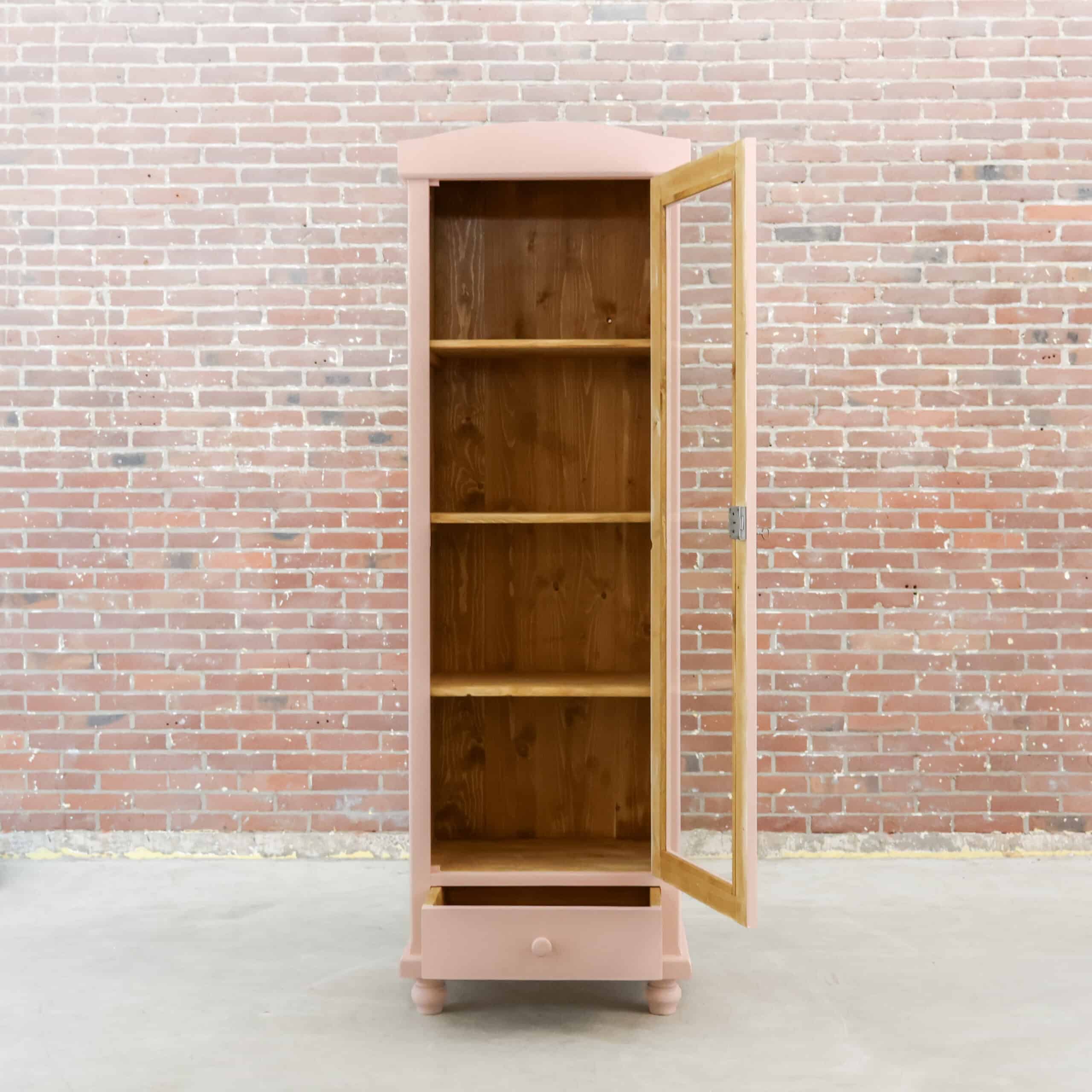 Brocante eendeurs vitrinekast - Afbeelding 2