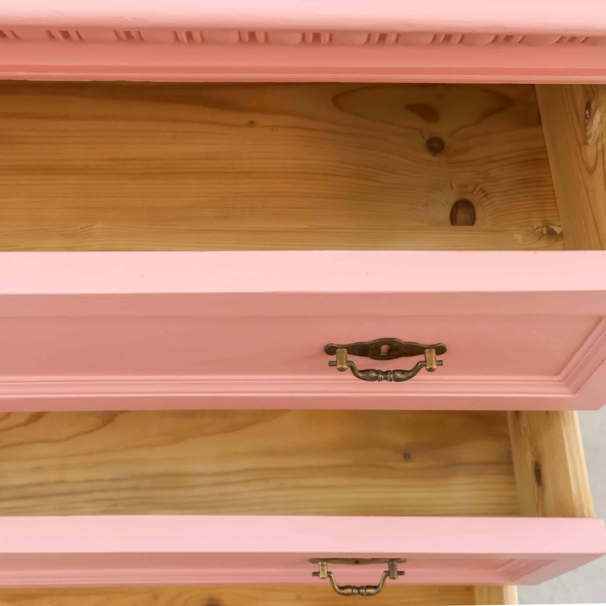 Brocante roze dressoir - Afbeelding 3
