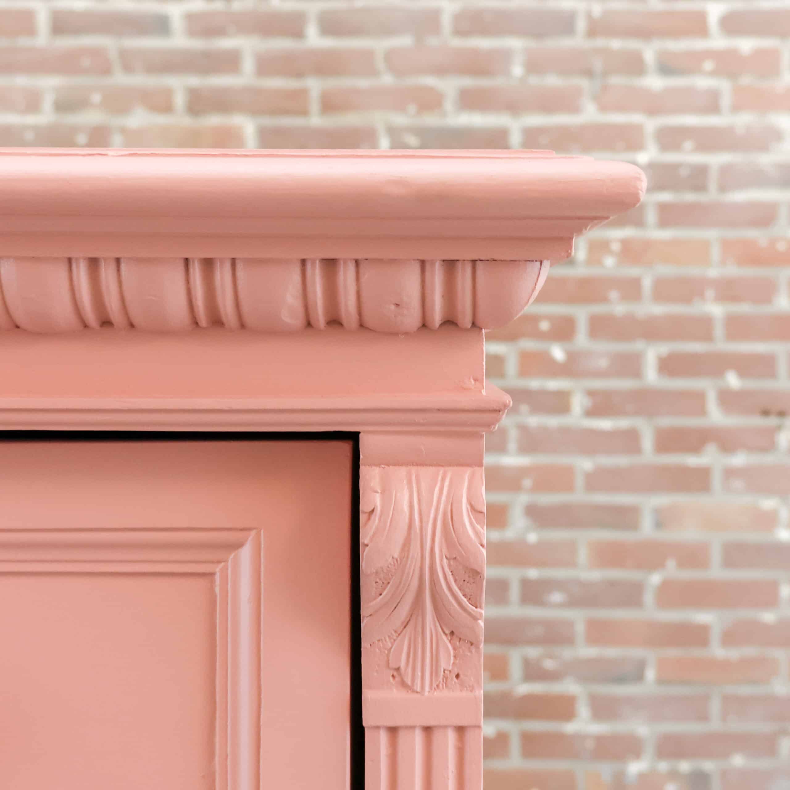 Brocante roze dressoir - Afbeelding 4
