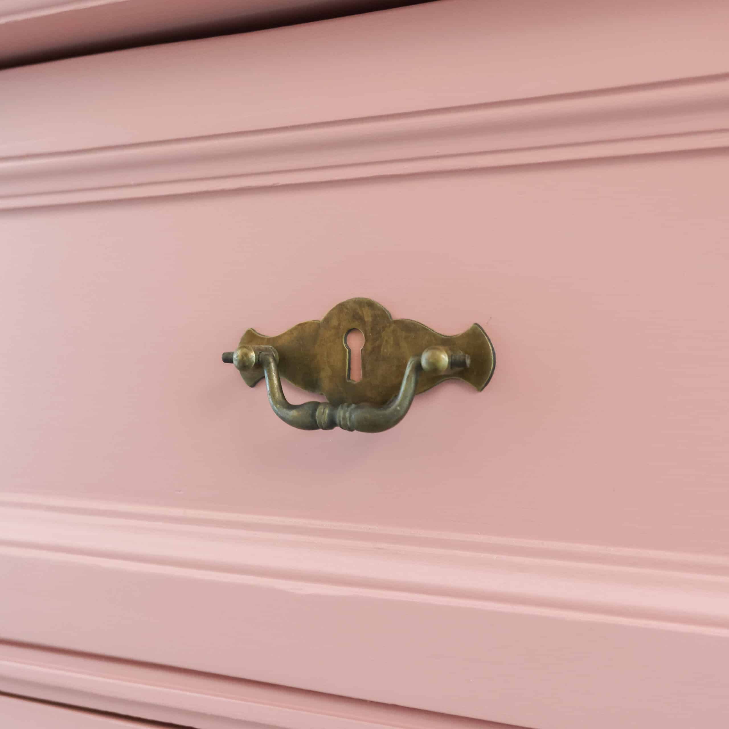 Brocante roze dressoir - Afbeelding 6
