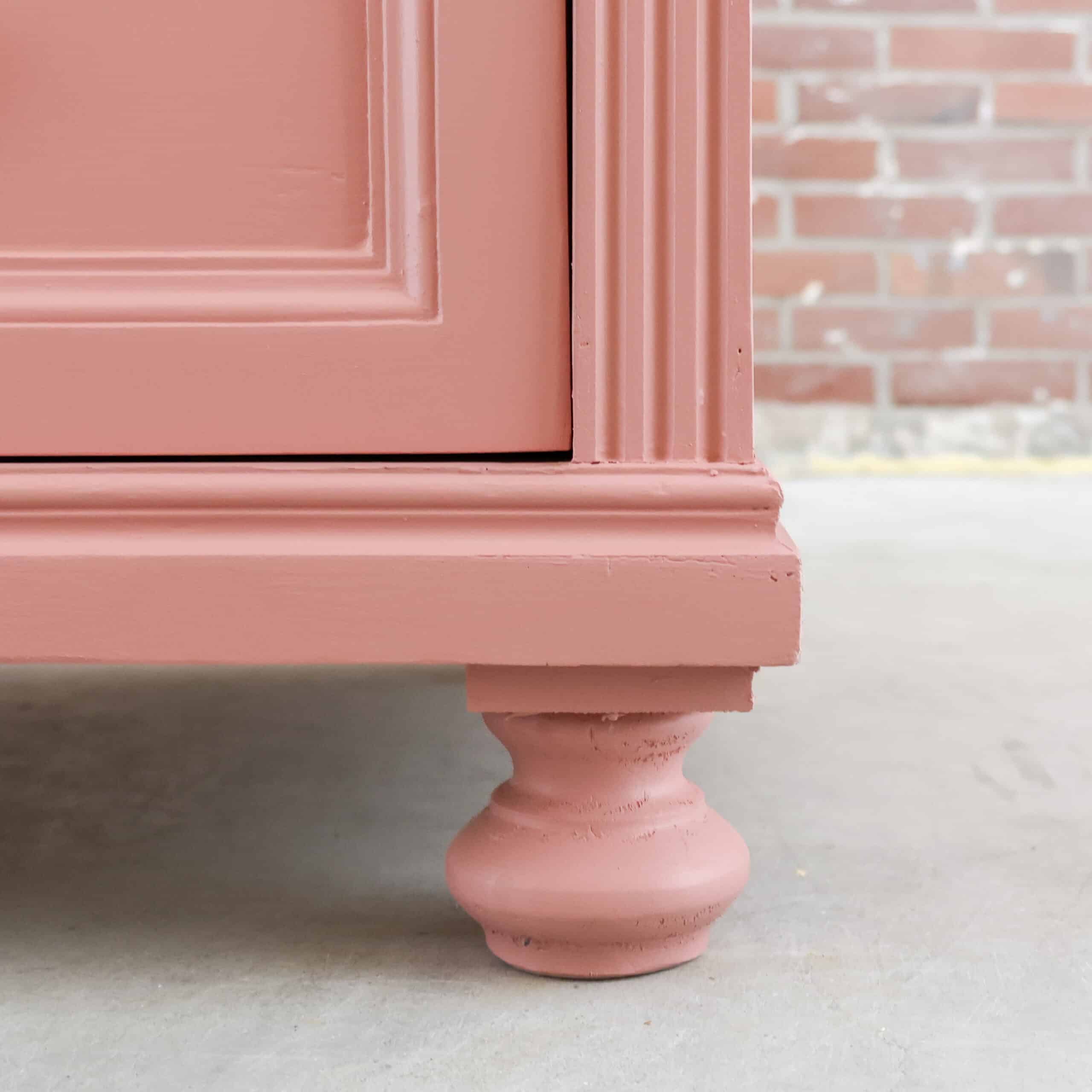 Brocante roze dressoir - Afbeelding 7