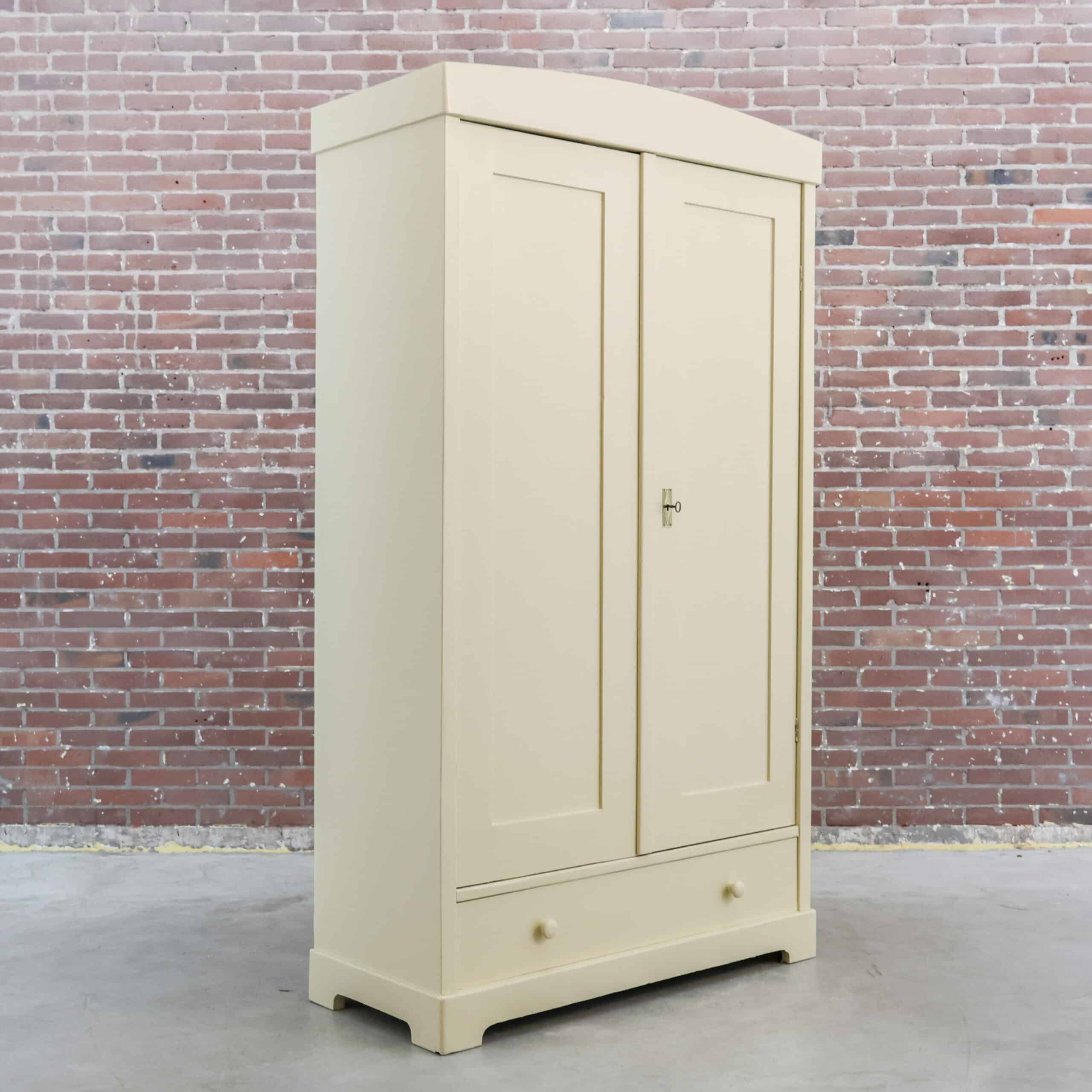Brocante crème linnenkast - Afbeelding 7