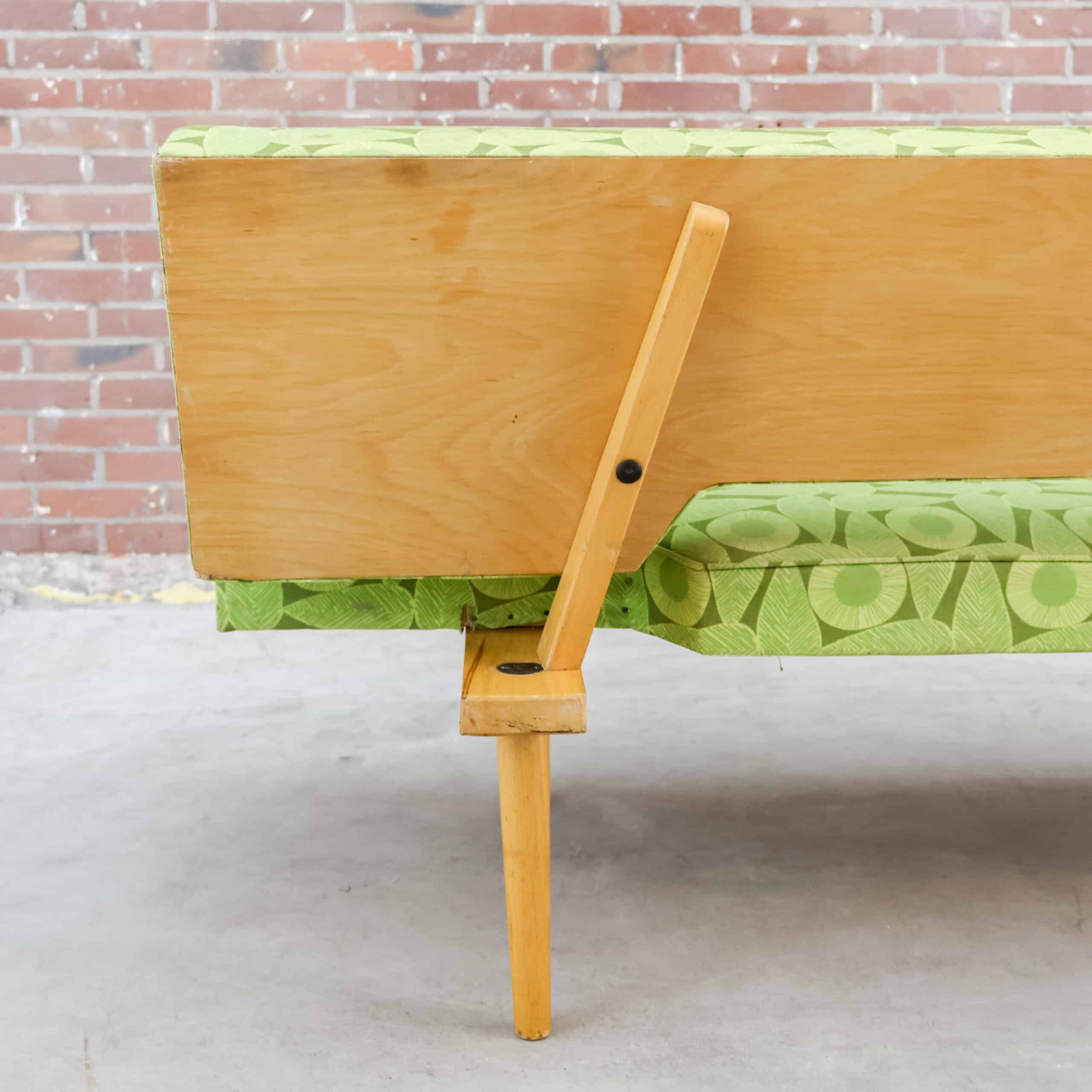 Mid century daybed / slaapbank - Afbeelding 12