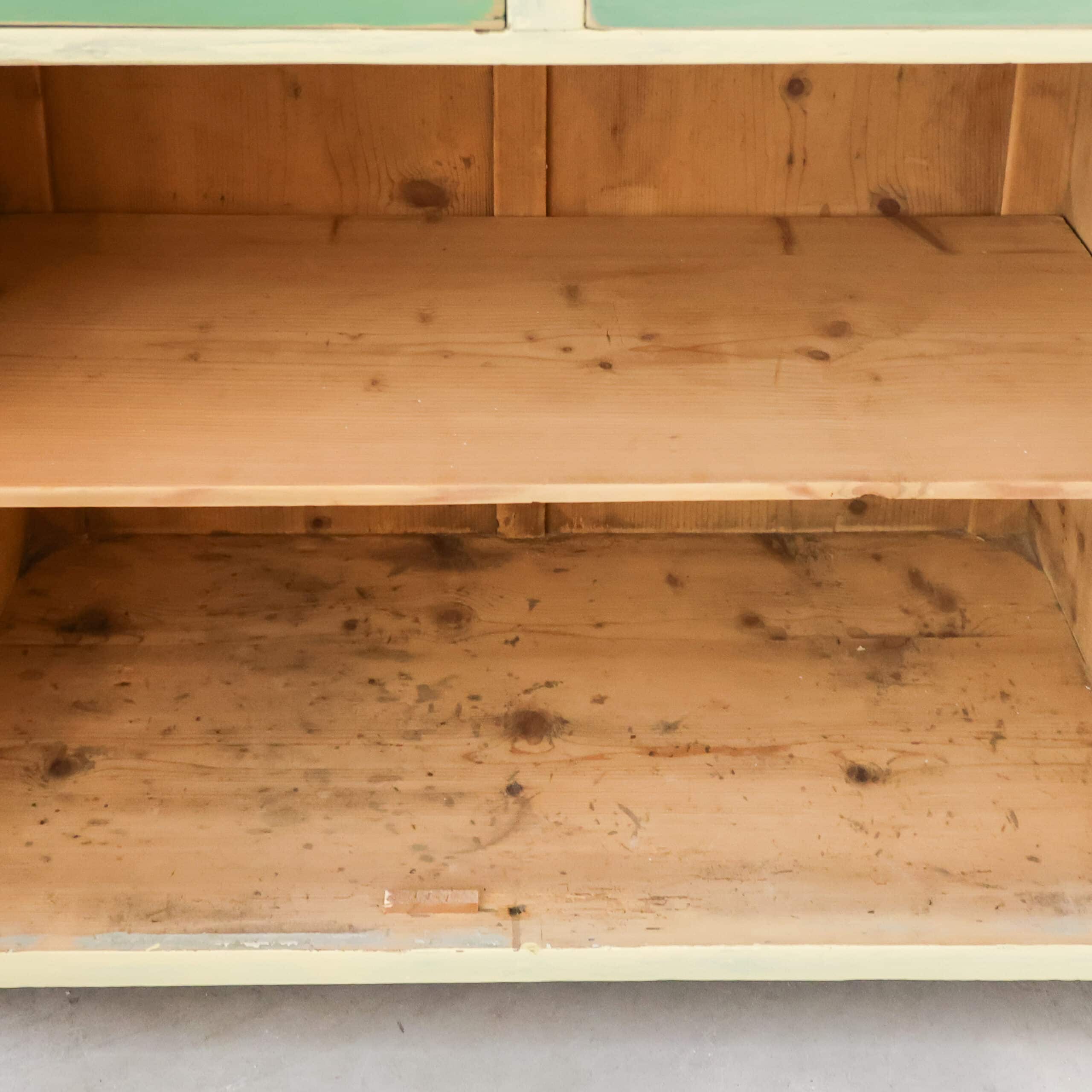 Brocante groene buffetkast - Afbeelding 5