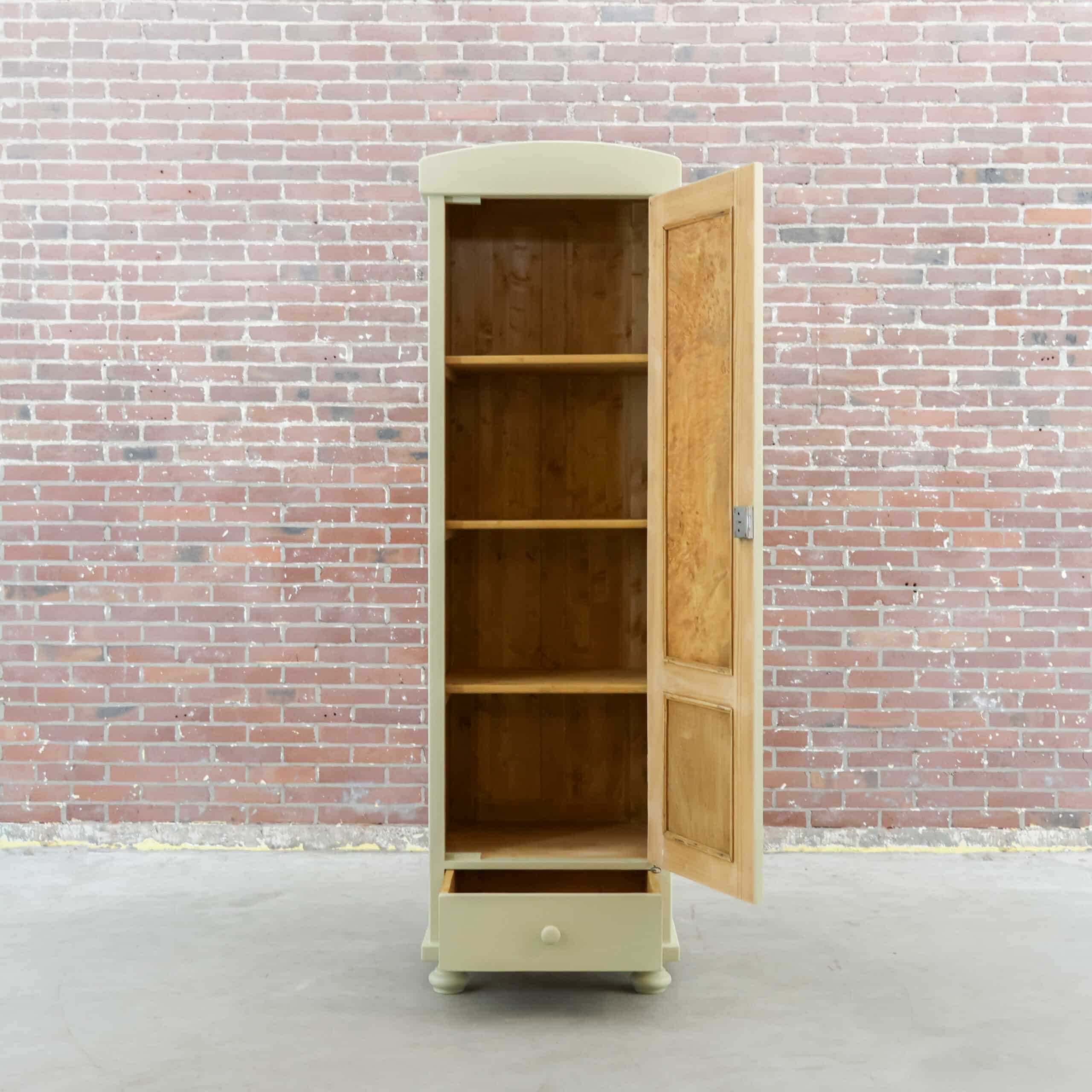 Brocante eendeurs linnenkast - Afbeelding 2