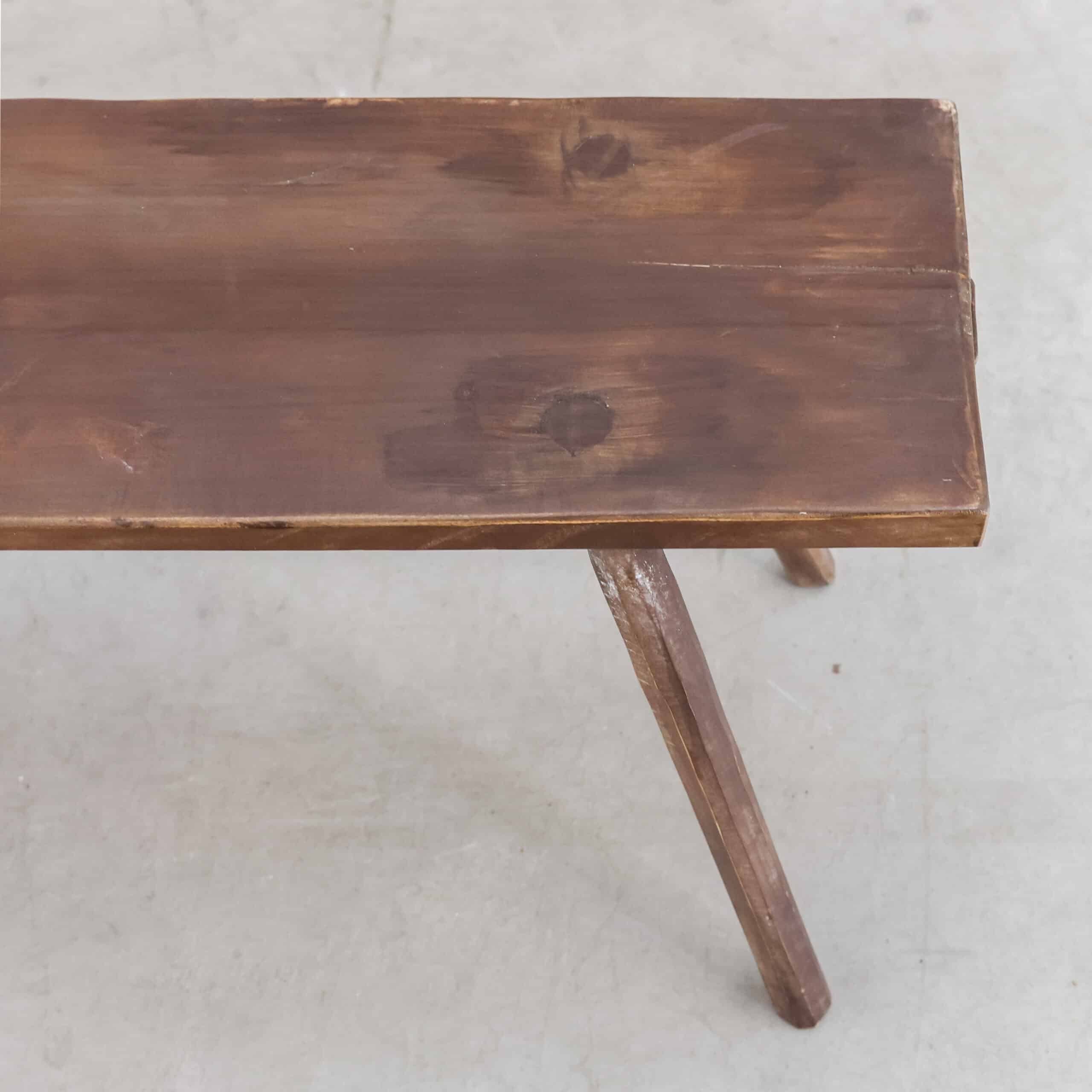 Brocante houten bankje - Afbeelding 2