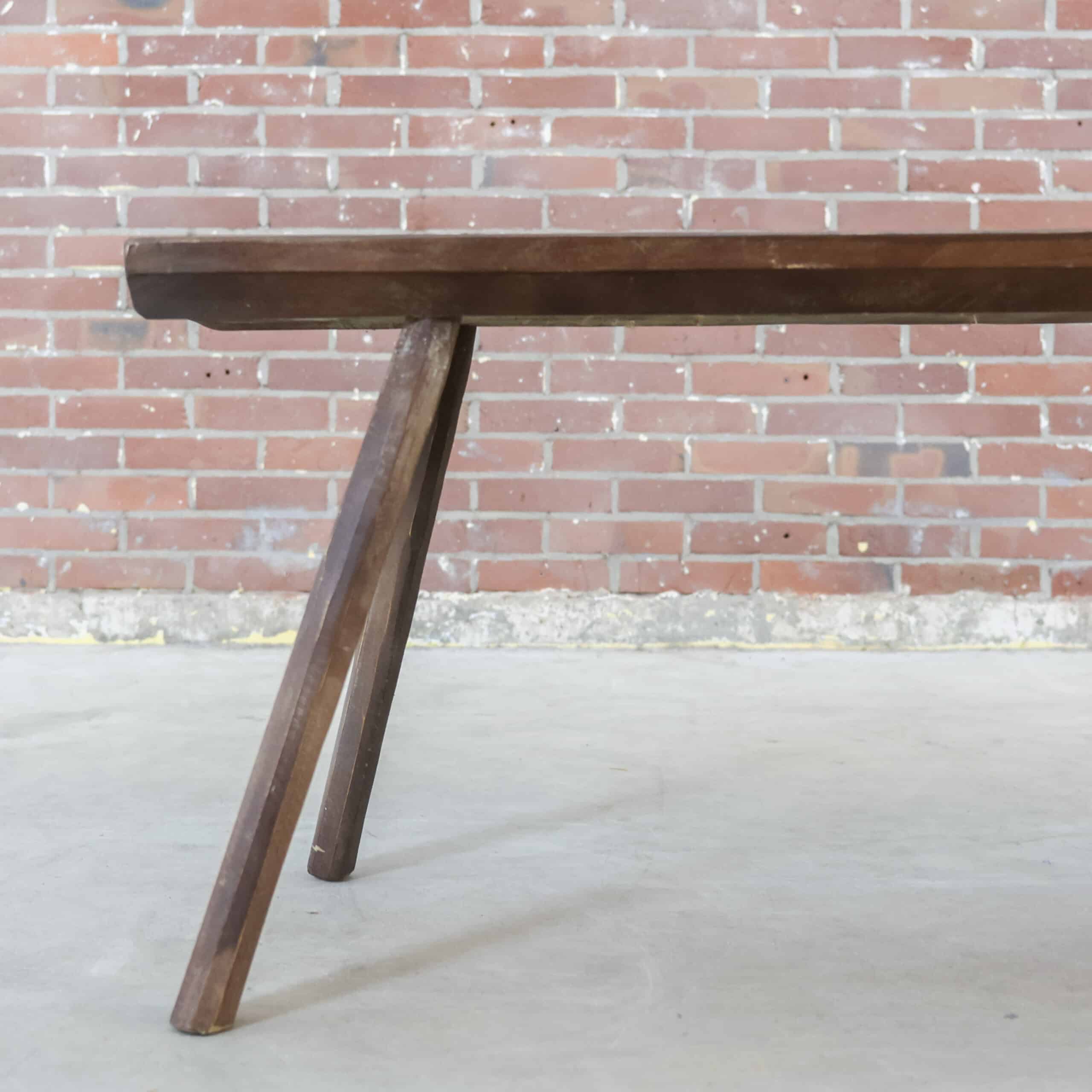 Brocante houten bankje - Afbeelding 5