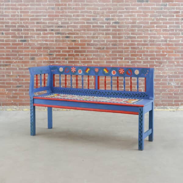 Handbeschilderde bank