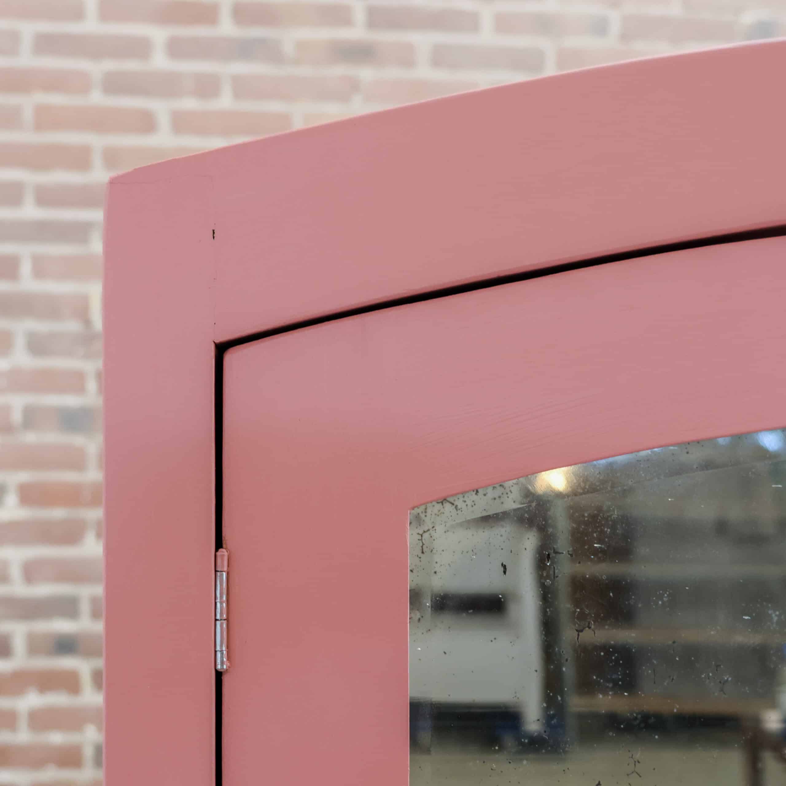 Brocante roze spiegelkast - Afbeelding 5