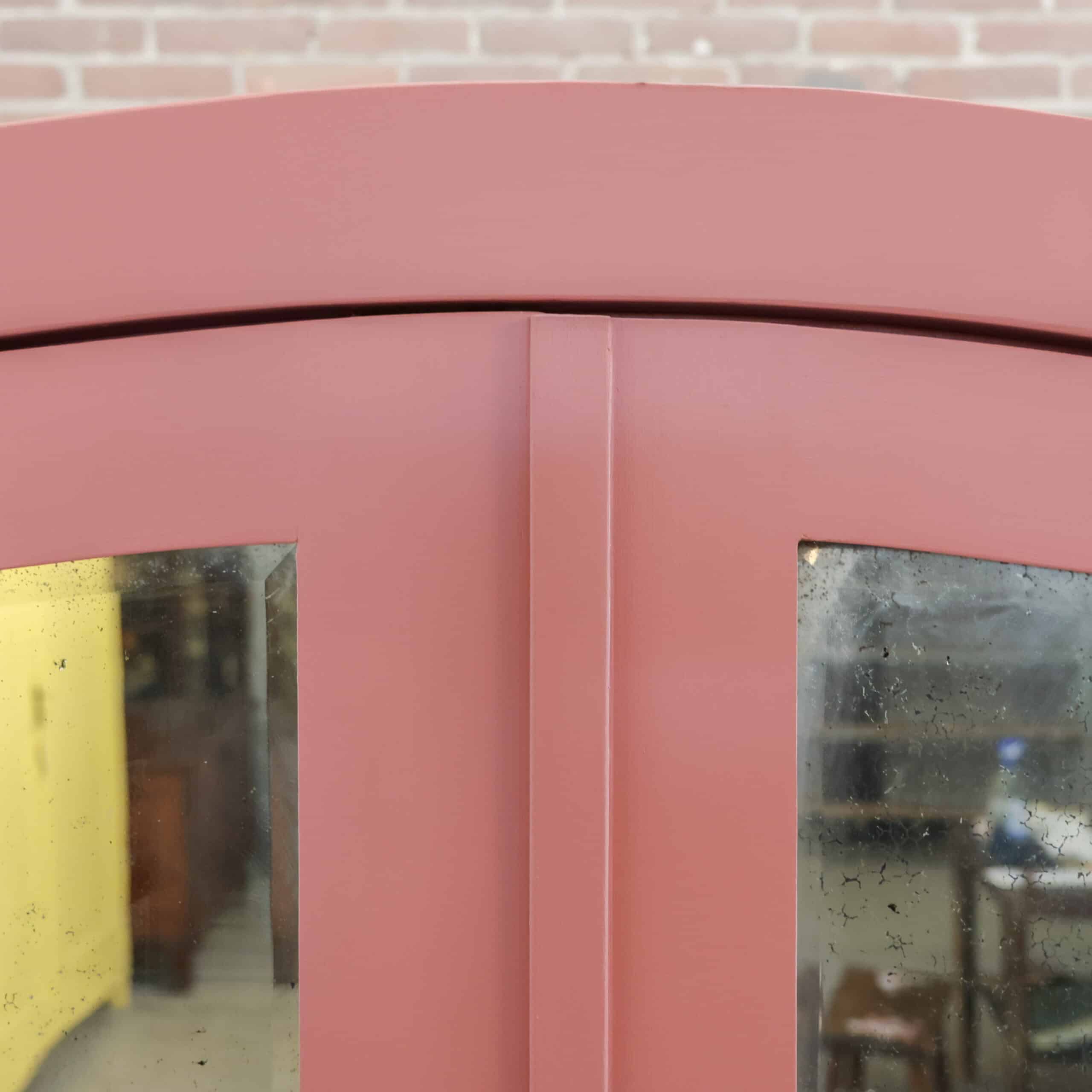 Brocante roze spiegelkast - Afbeelding 4