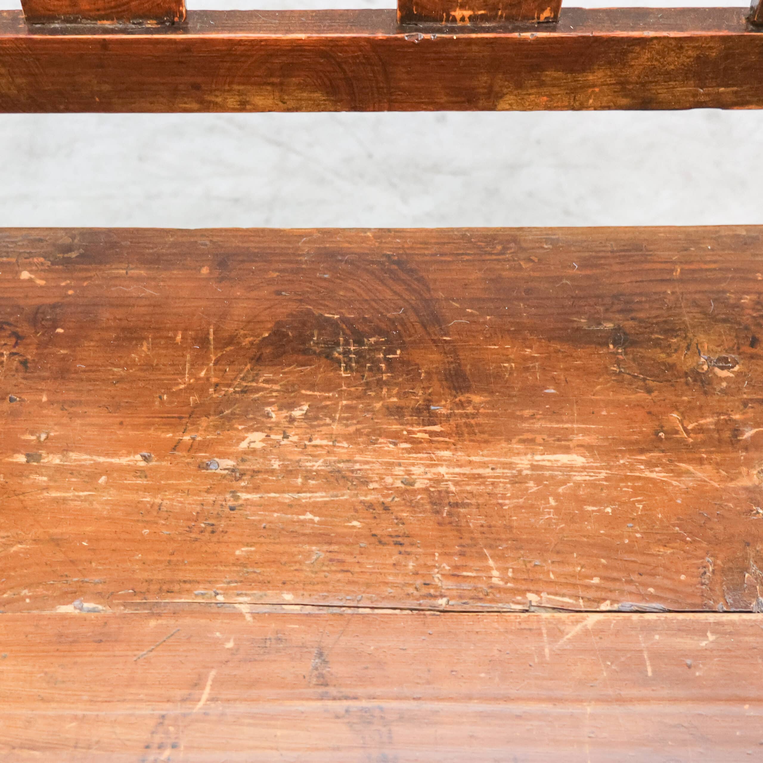 Brocante houten bank - grote la - Afbeelding 9