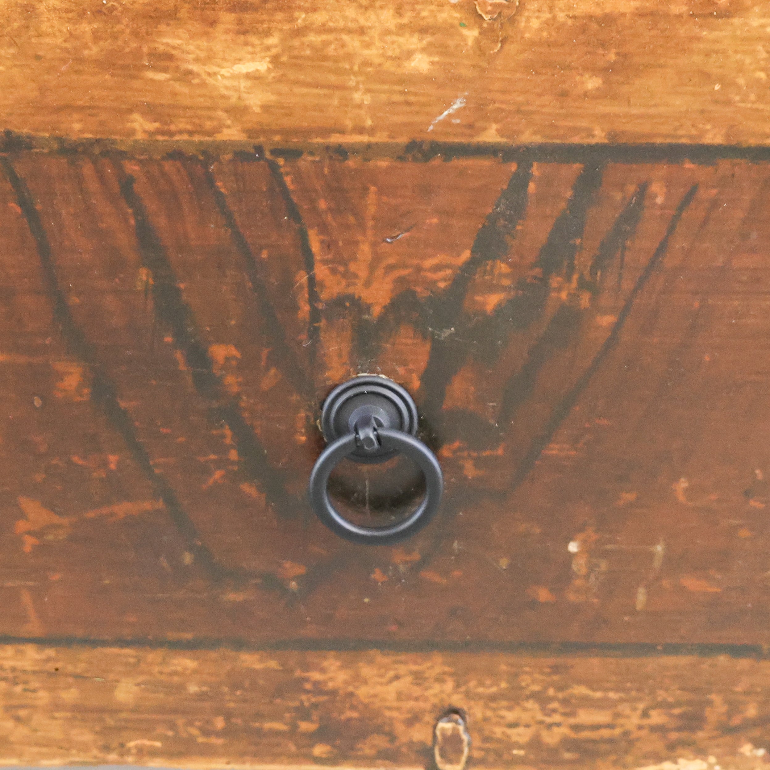 Brocante houten bank - grote la - Afbeelding 10