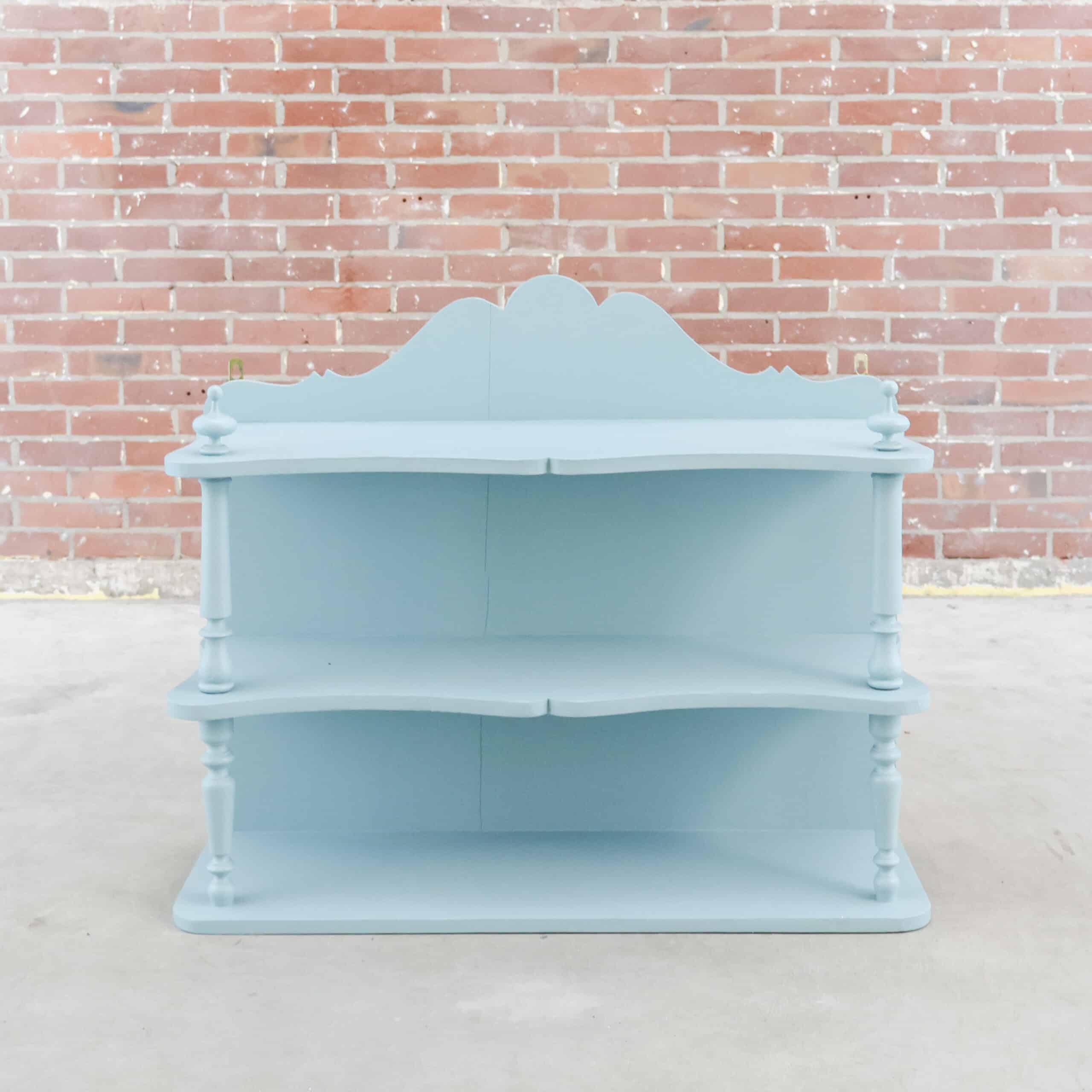 Brocante blauwe hangkast - Afbeelding 2