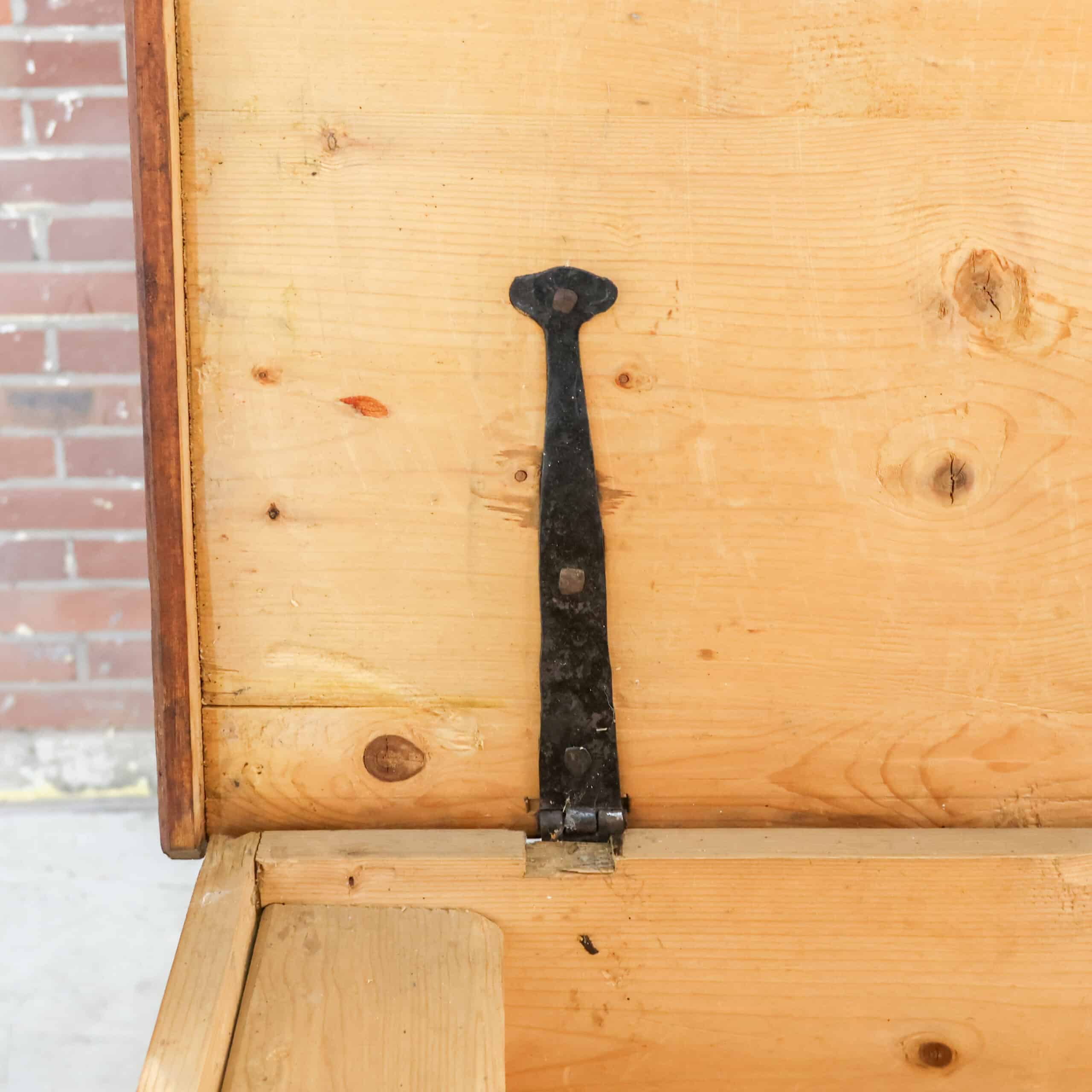 Antieke houten kist - Afbeelding 5