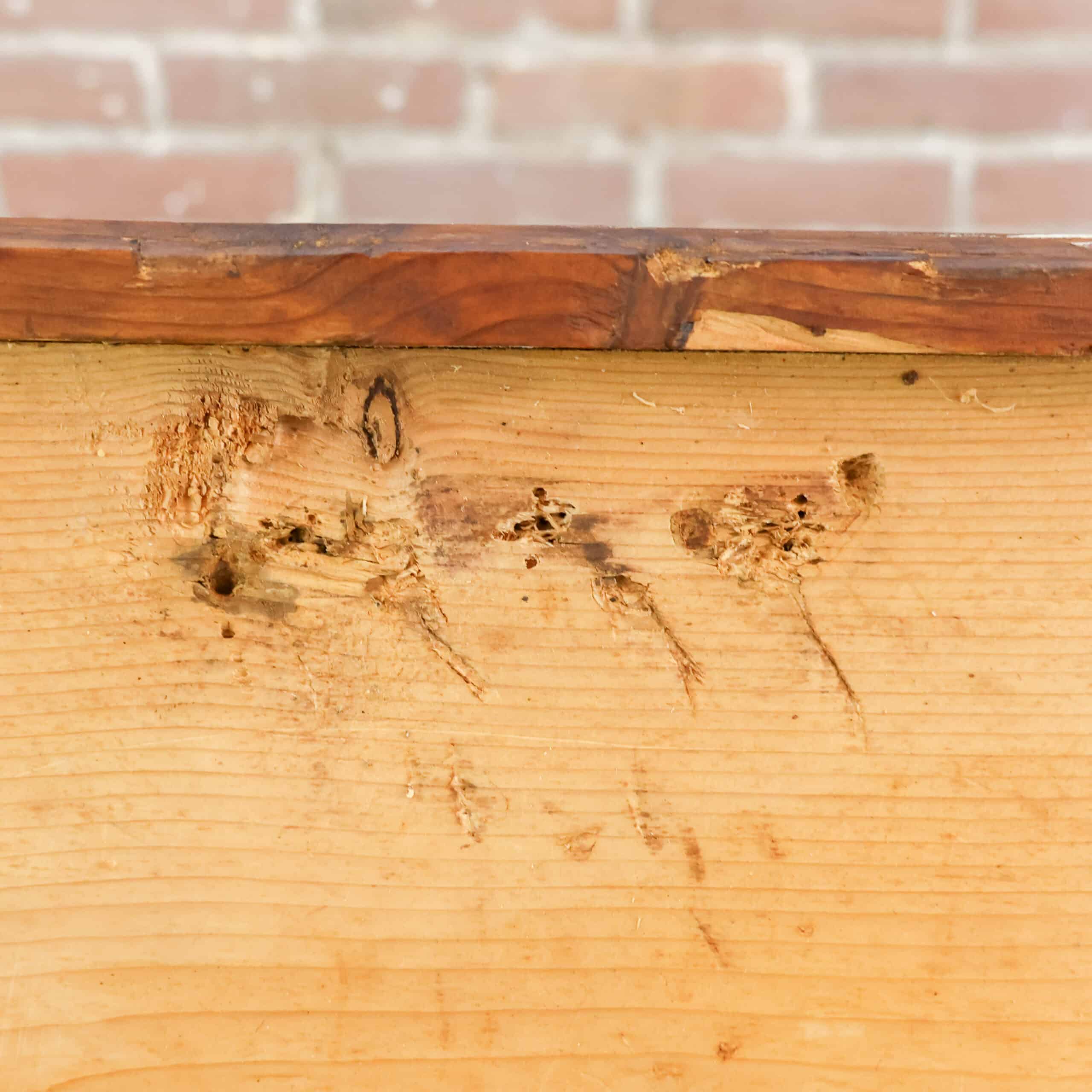 Antieke houten kist - Afbeelding 4