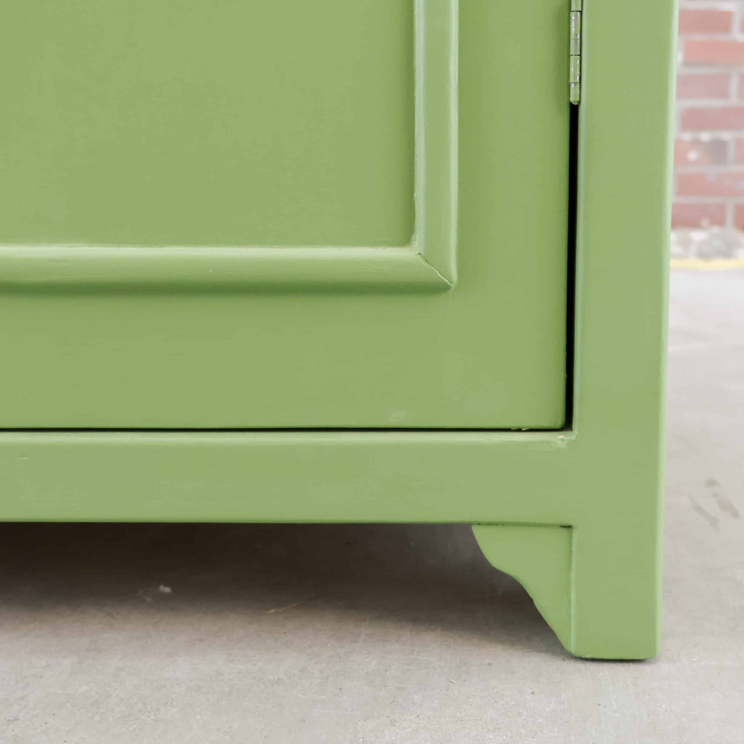 Brocante groene linnenkast - Afbeelding 6