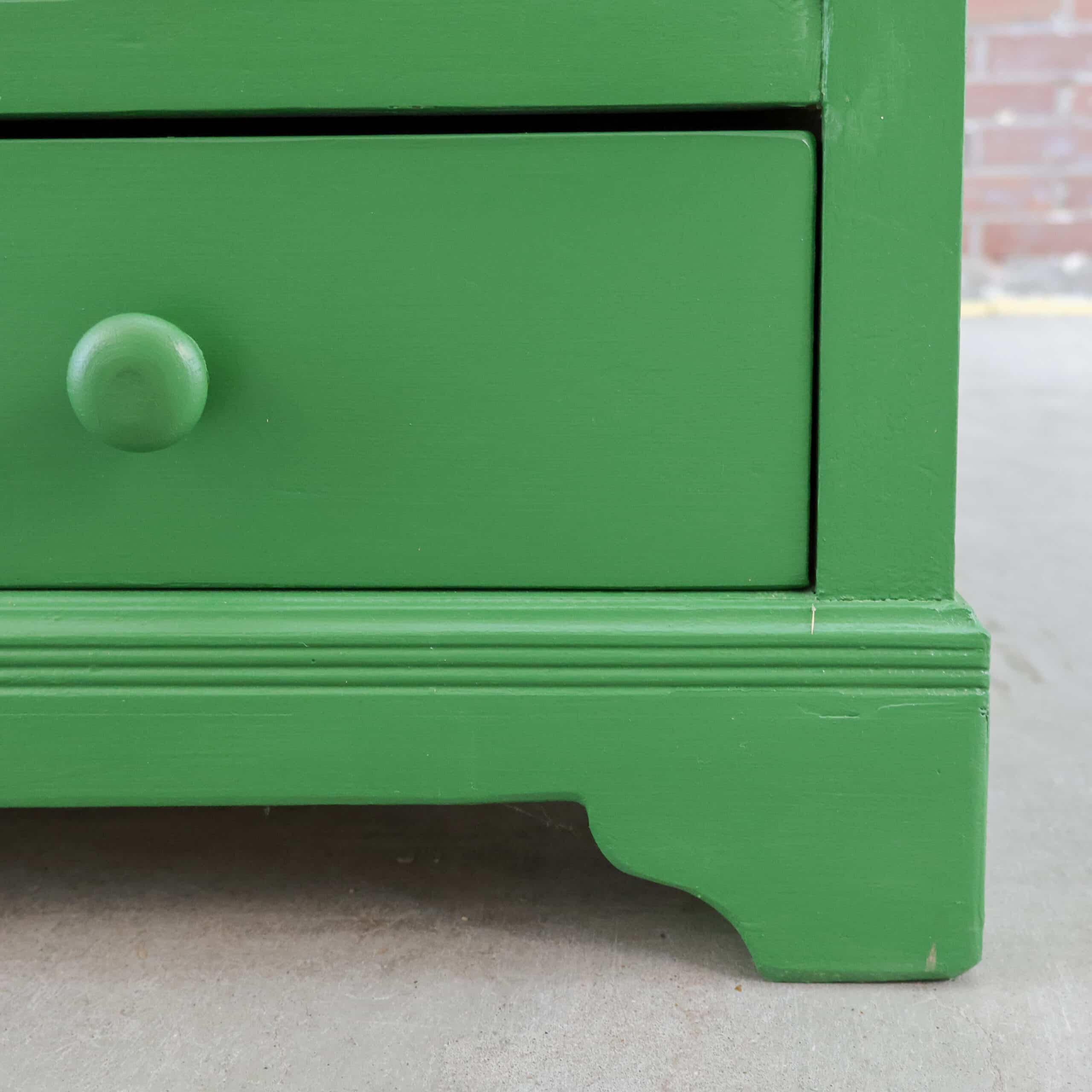 Brocante groene linnenkast – Bild 7