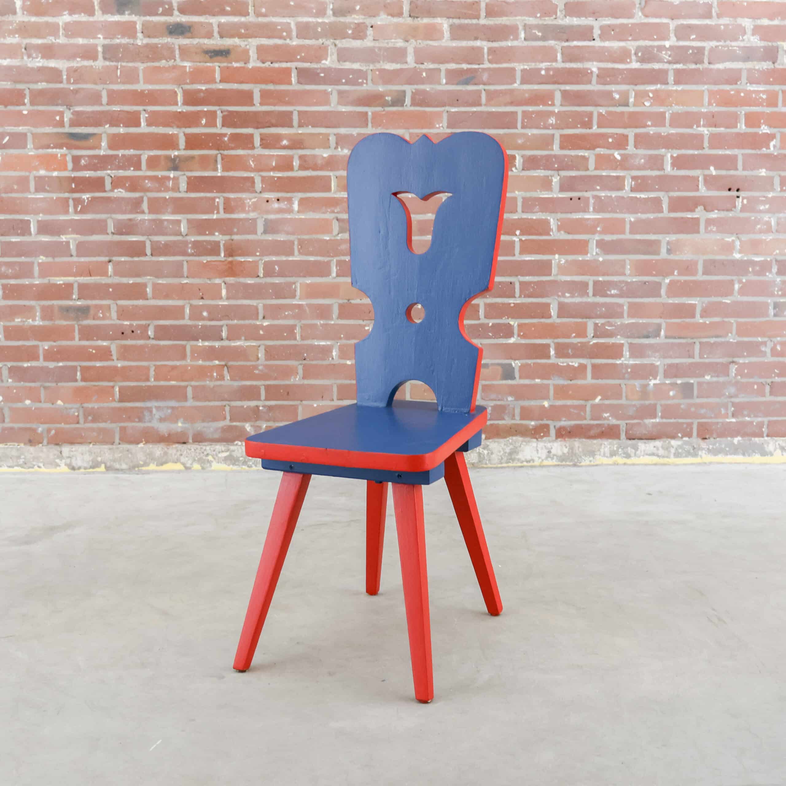 Houten folklore eetkamerstoelen - Afbeelding 2