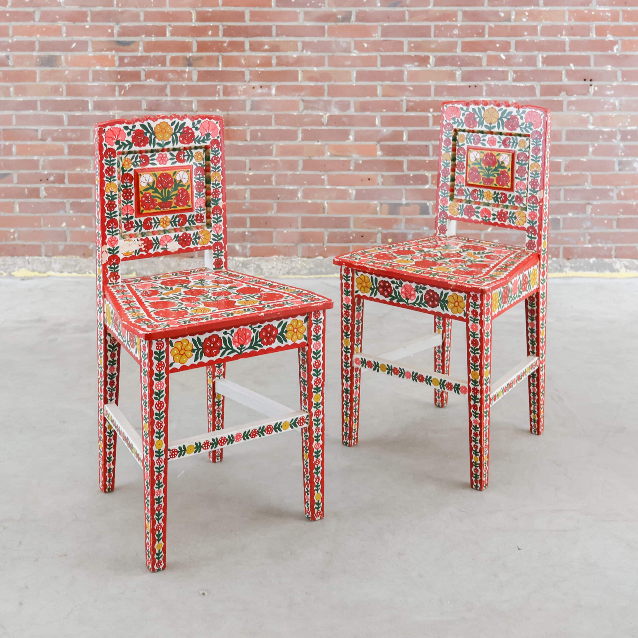 Traditioneel handbeschilderde stoelen - Afbeelding 2