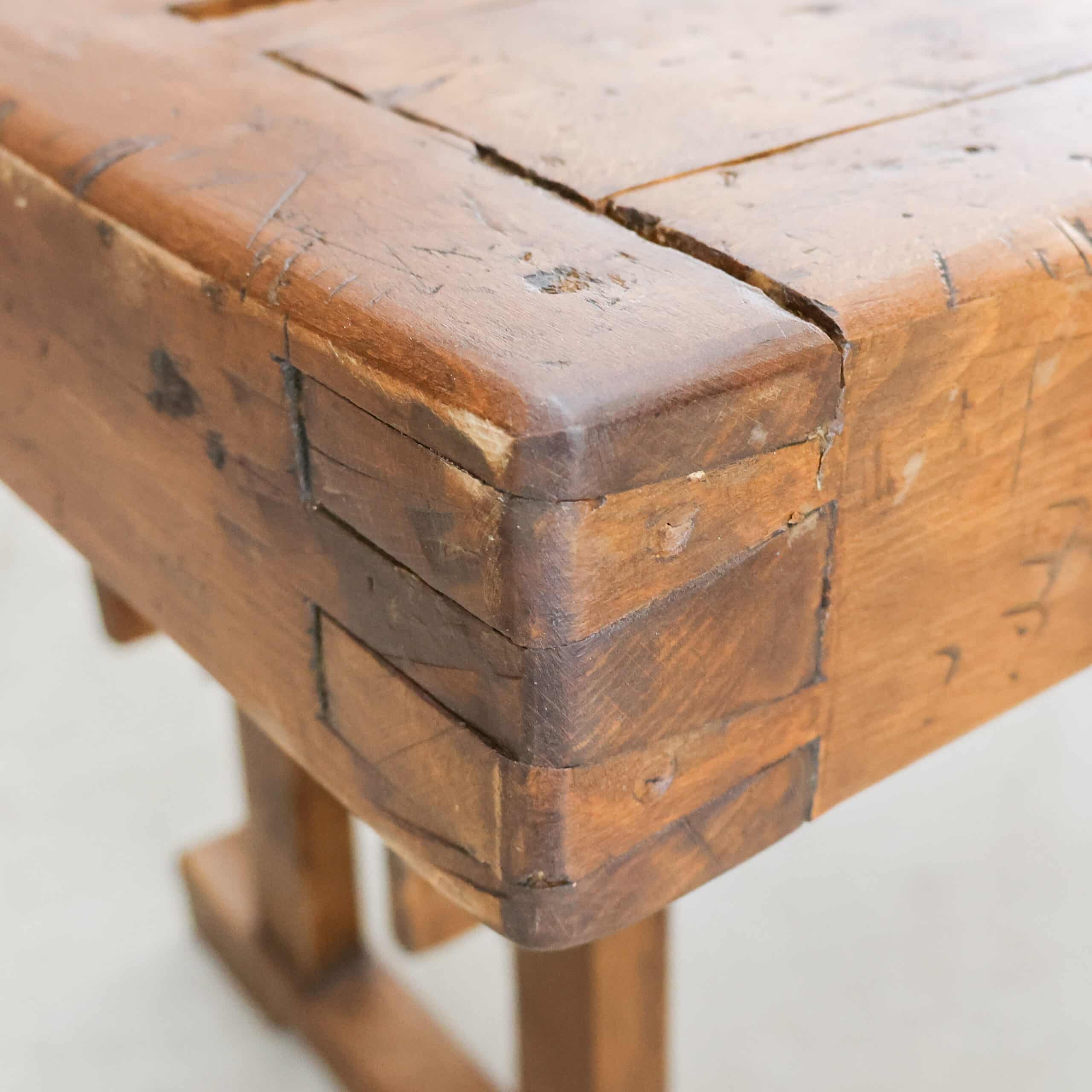 Vintage werkbank met bankschroef - Afbeelding 9