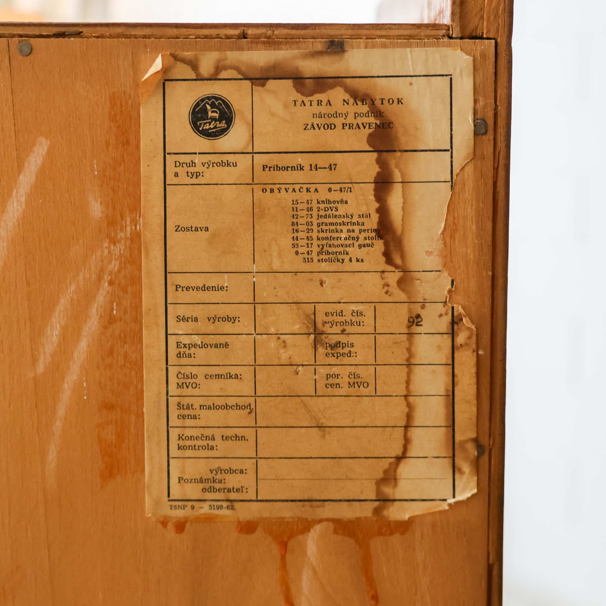 Mid Century highboard - Tatra Nabytok - Afbeelding 14