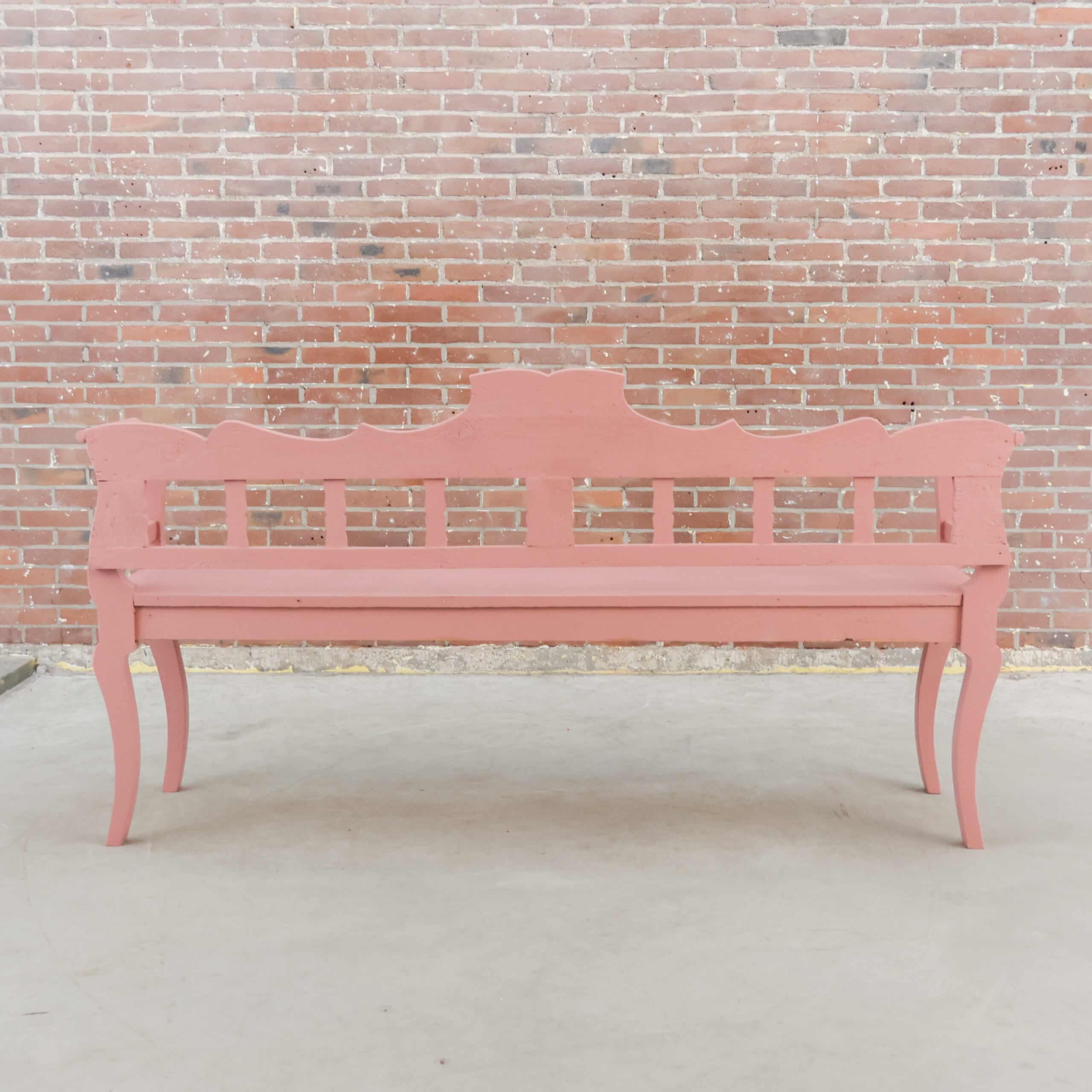 Brocante houten bank - Afbeelding 9