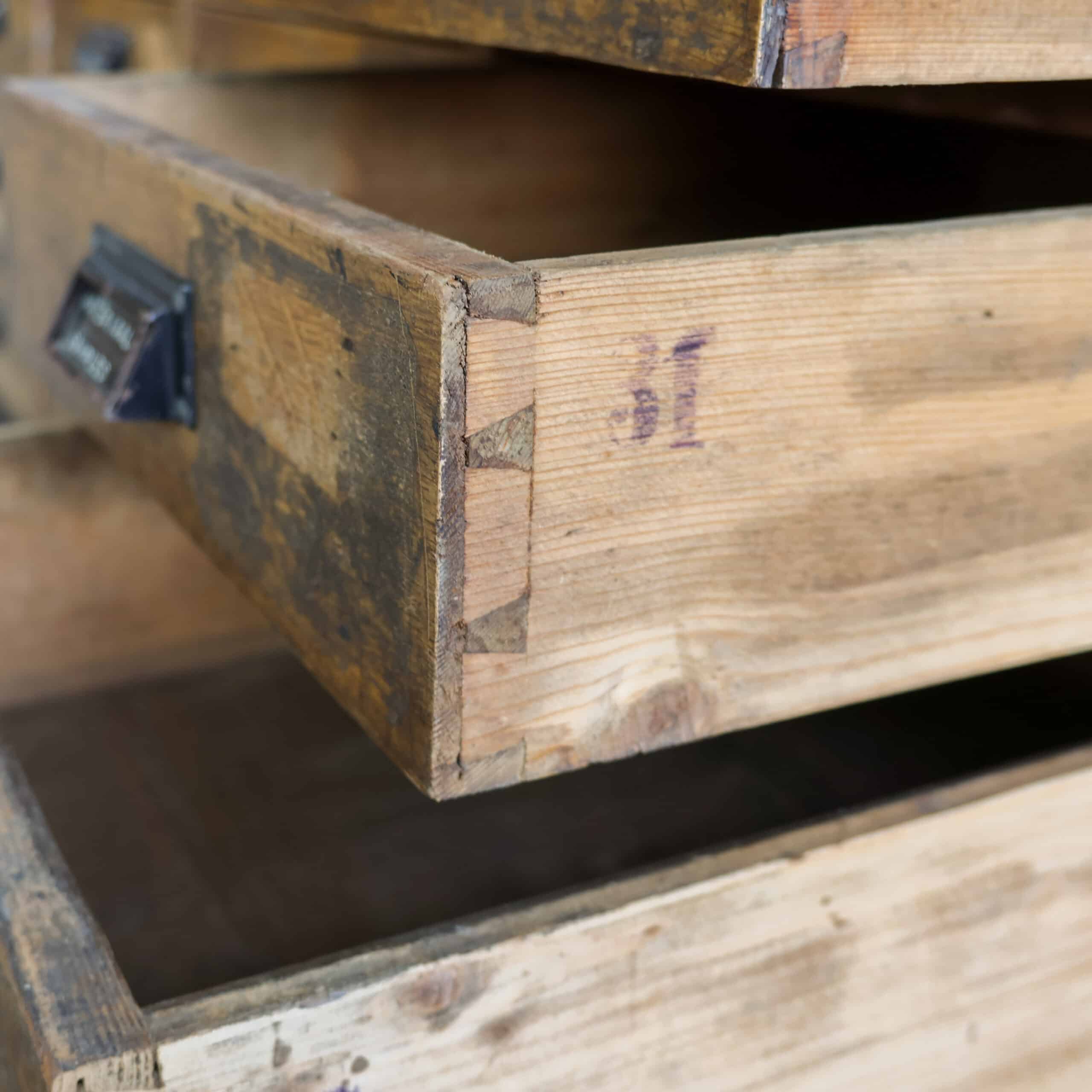 Authentieke apothekers/archiefkast - 4,5 meter - Afbeelding 9